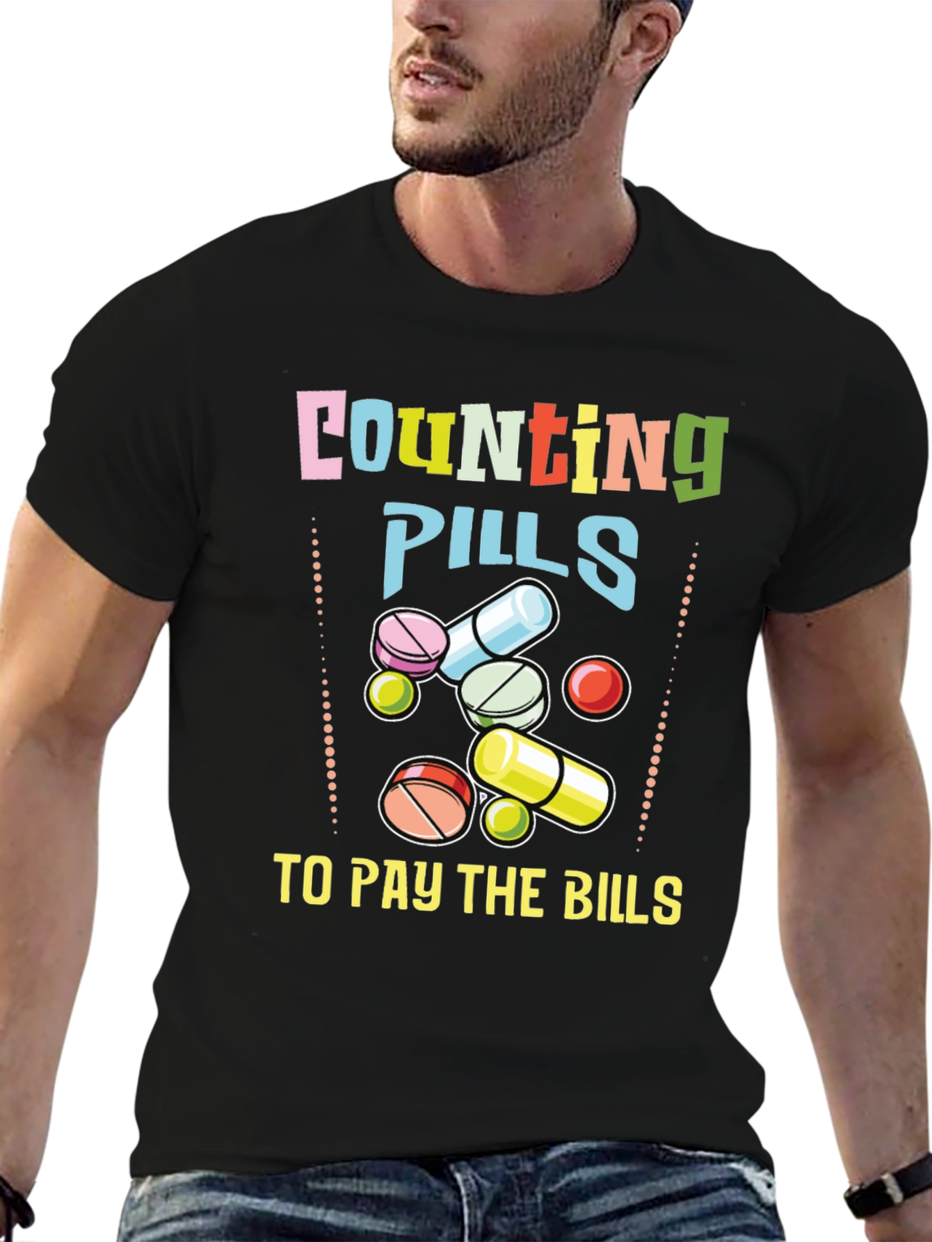 Counting Pills Graphic T-Shirt