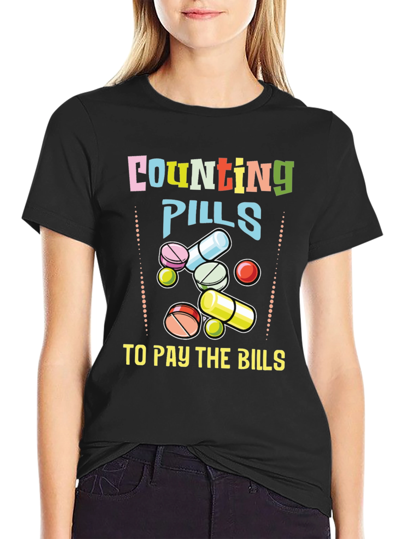 Counting Pills Graphic T-Shirt