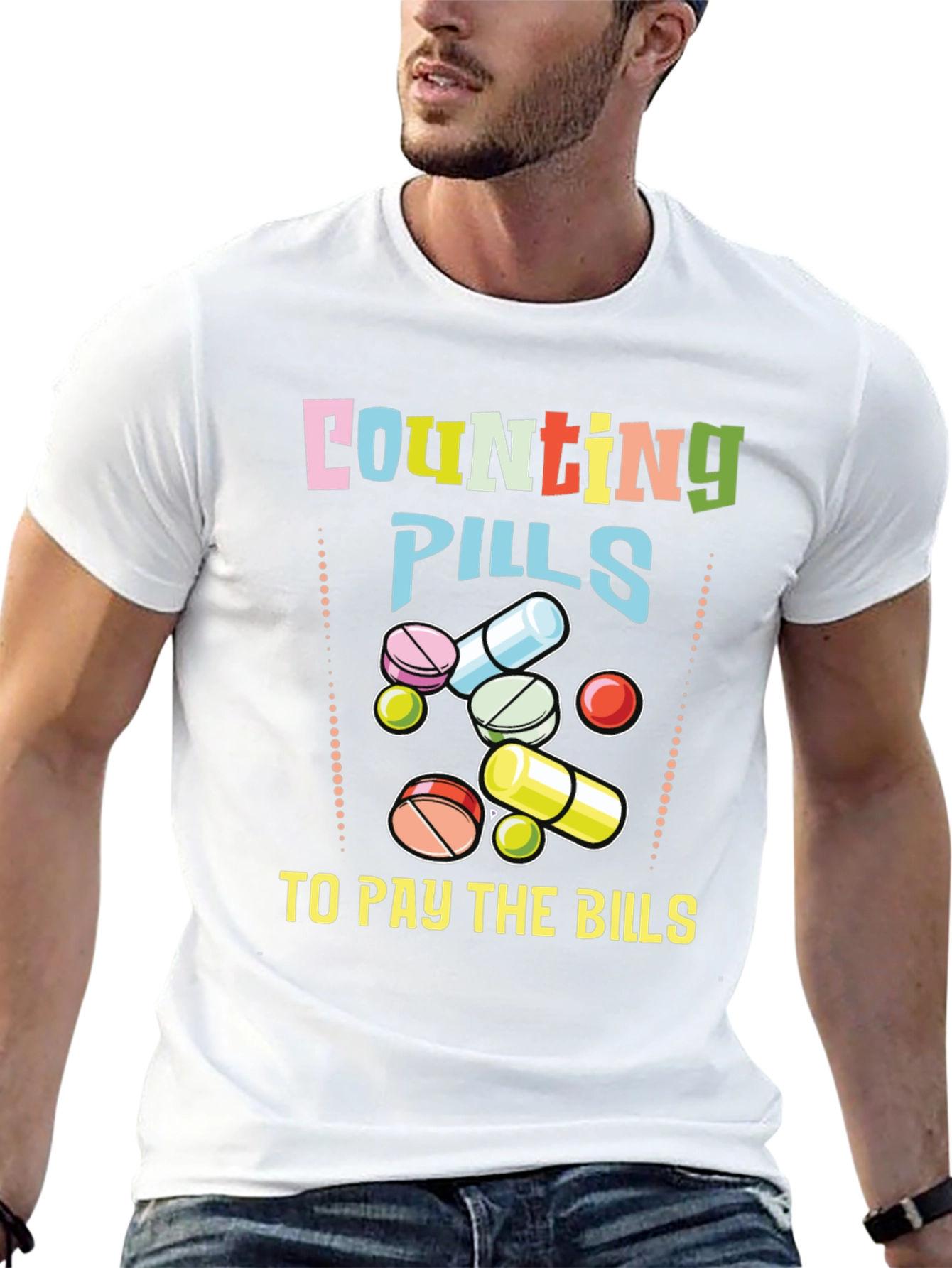 Counting Pills Graphic T-Shirt