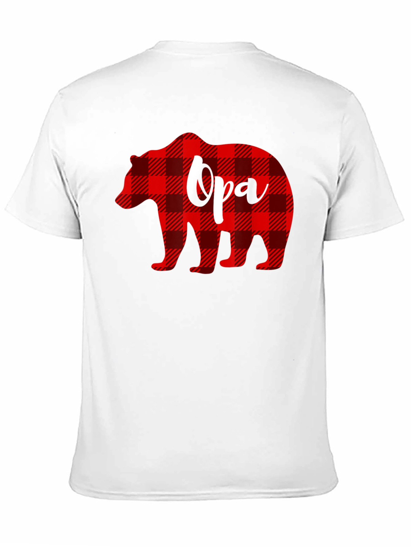 Opa Bear Plaid Graphic Tee - Mens Black T-Shirt