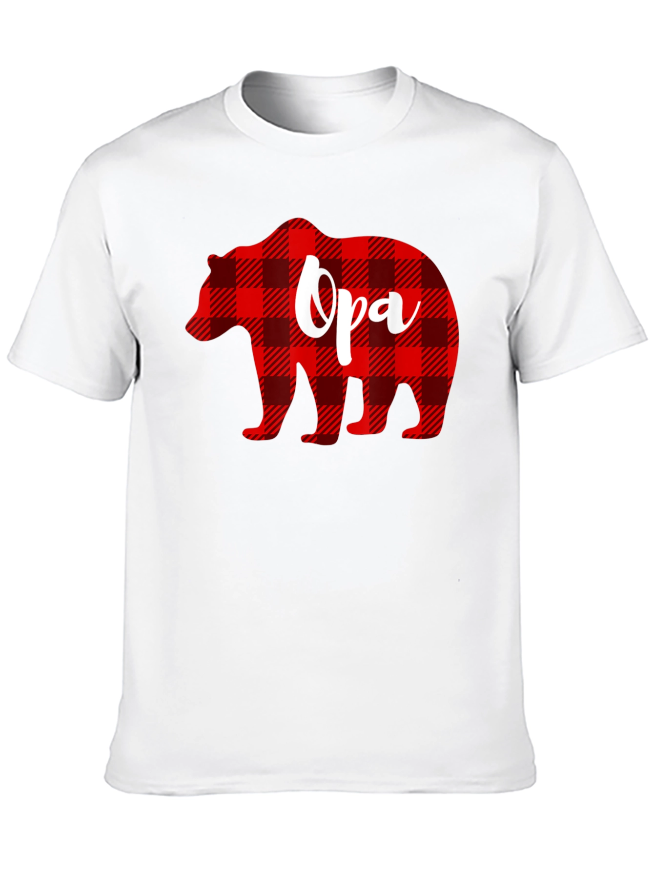 Opa Bear Plaid Graphic Tee - Mens Black T-Shirt