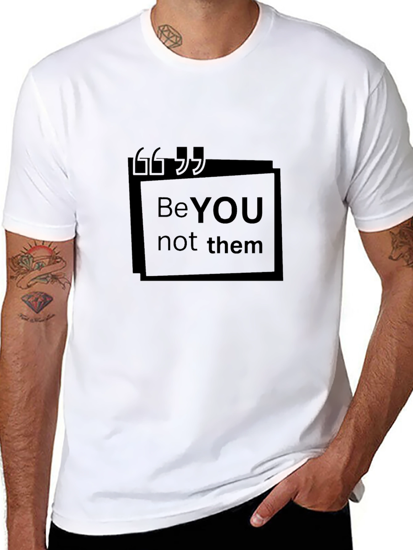Be YOU Not Them Black Graphic Tee