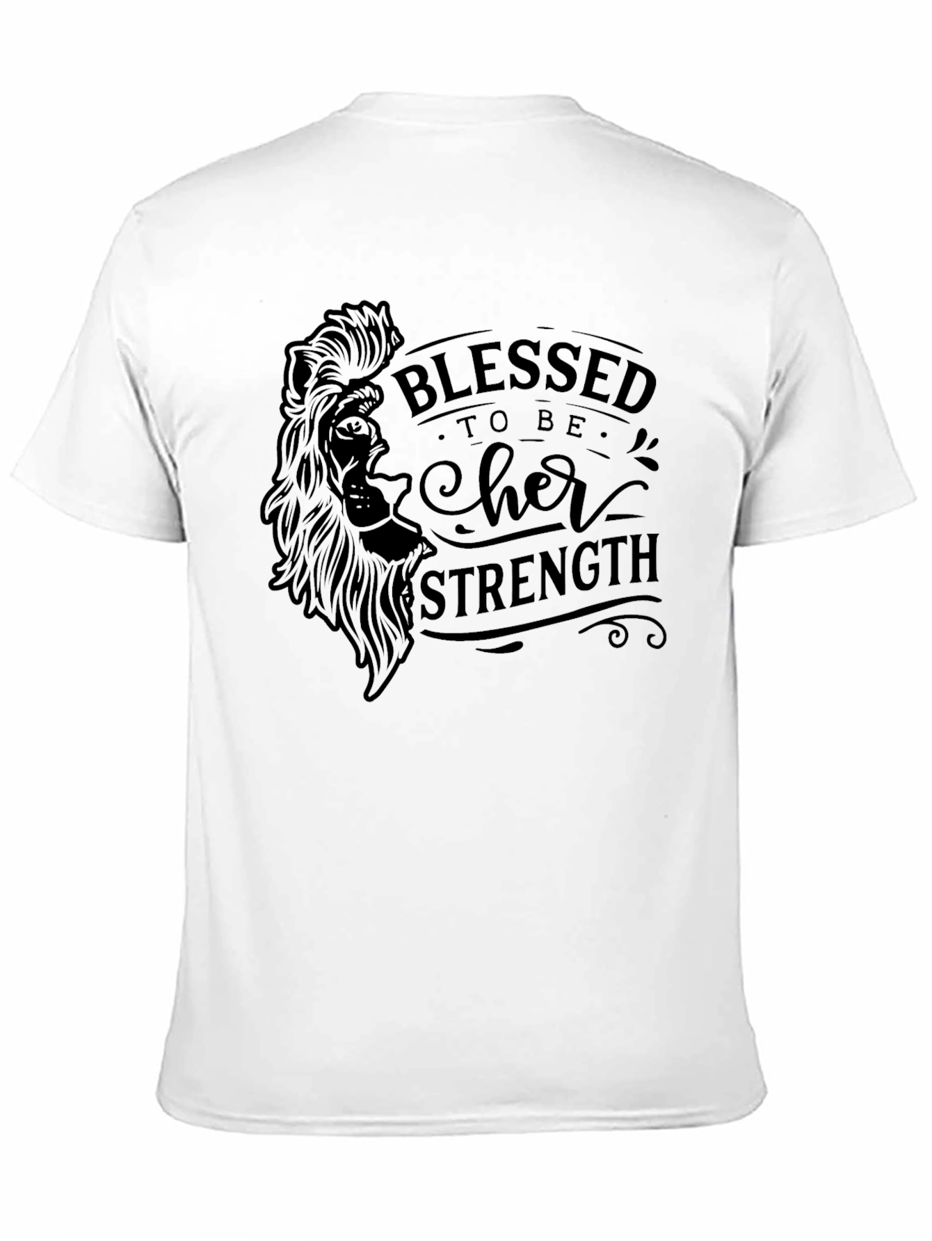 Blessed to Be Her Strength Black Graphic Tee