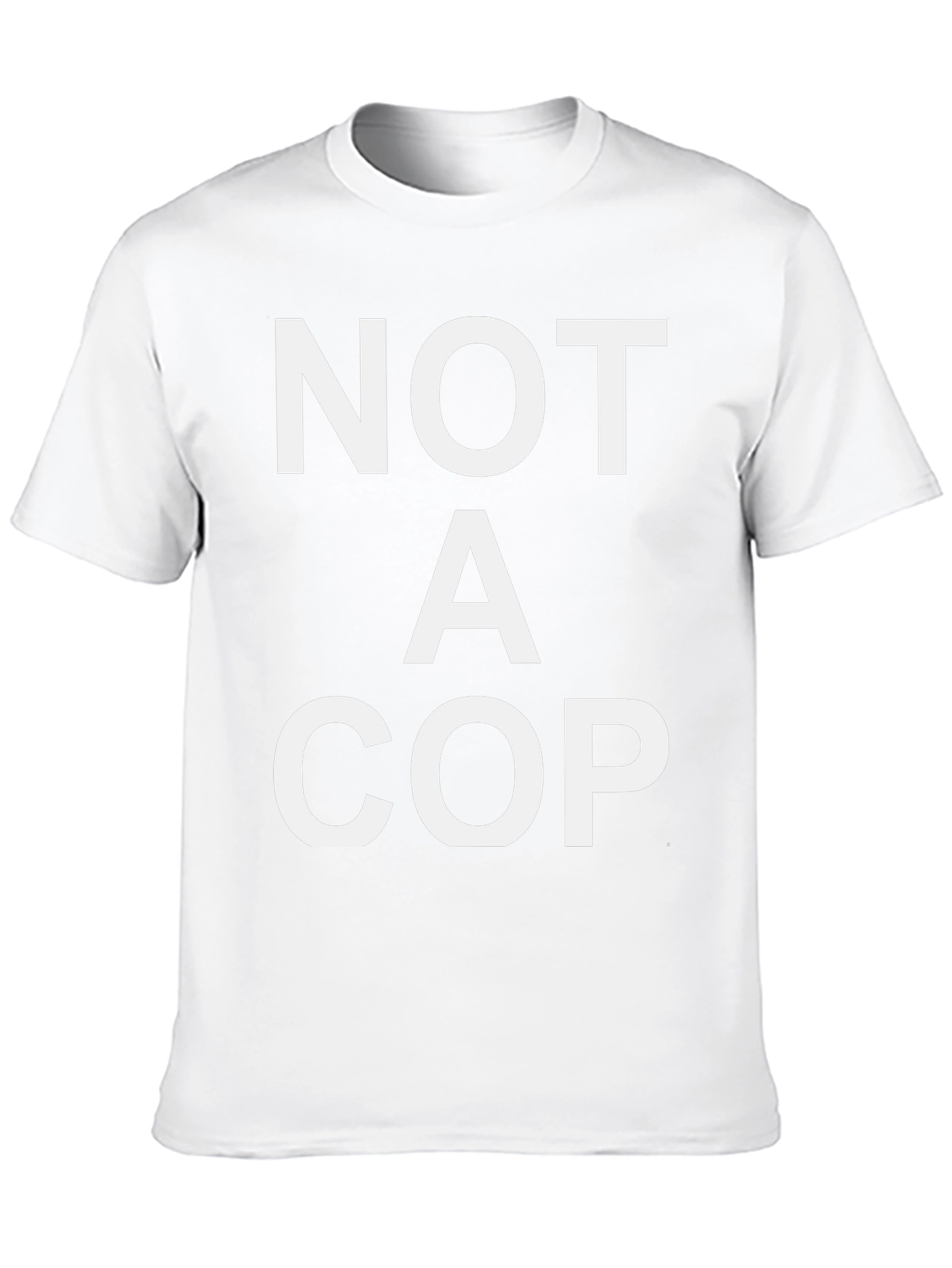 NOT A COP Graphic T-Shirt - Black Cotton Tee