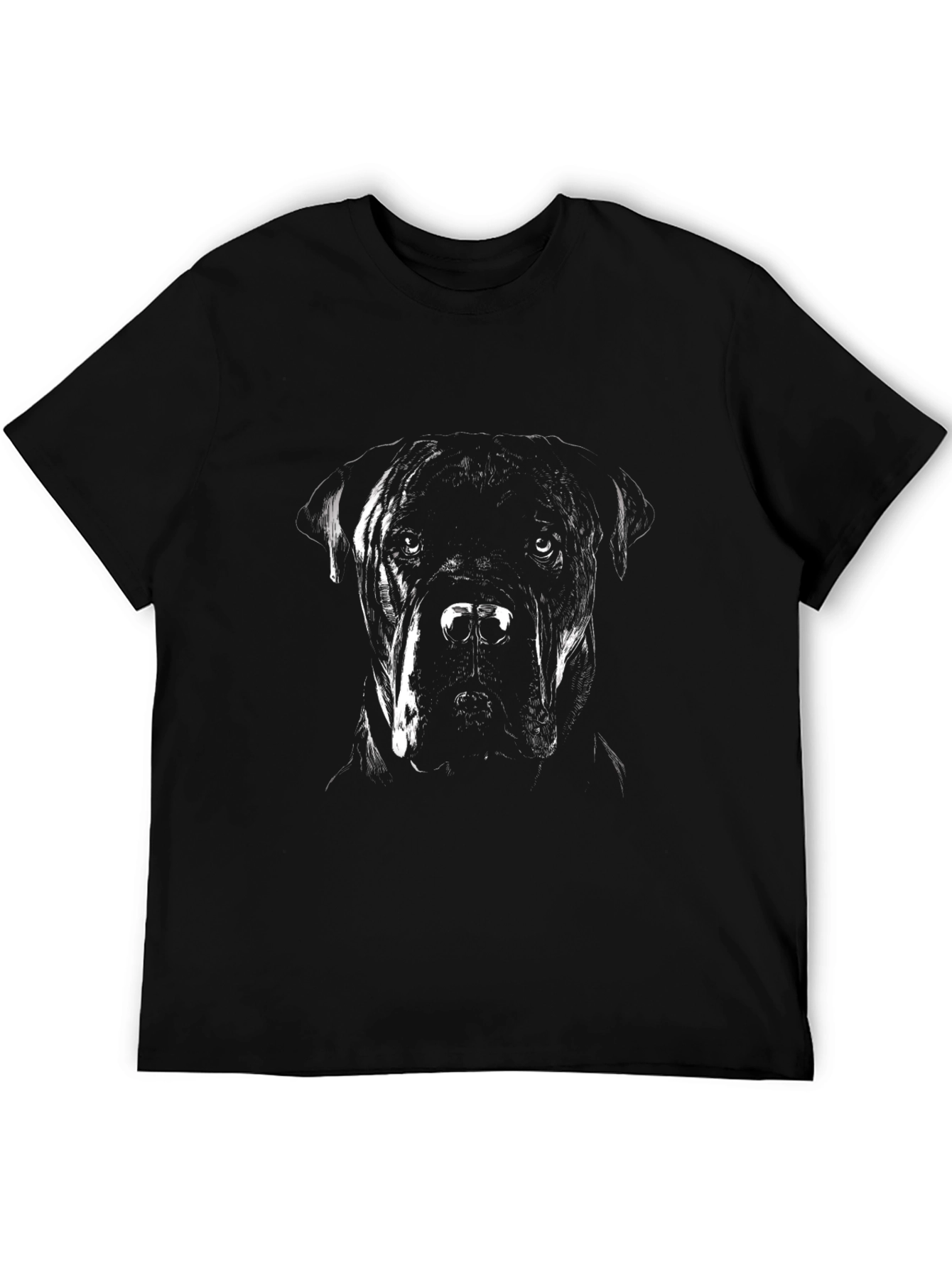 Dog Graphic Tee - Black Casual T-Shirt