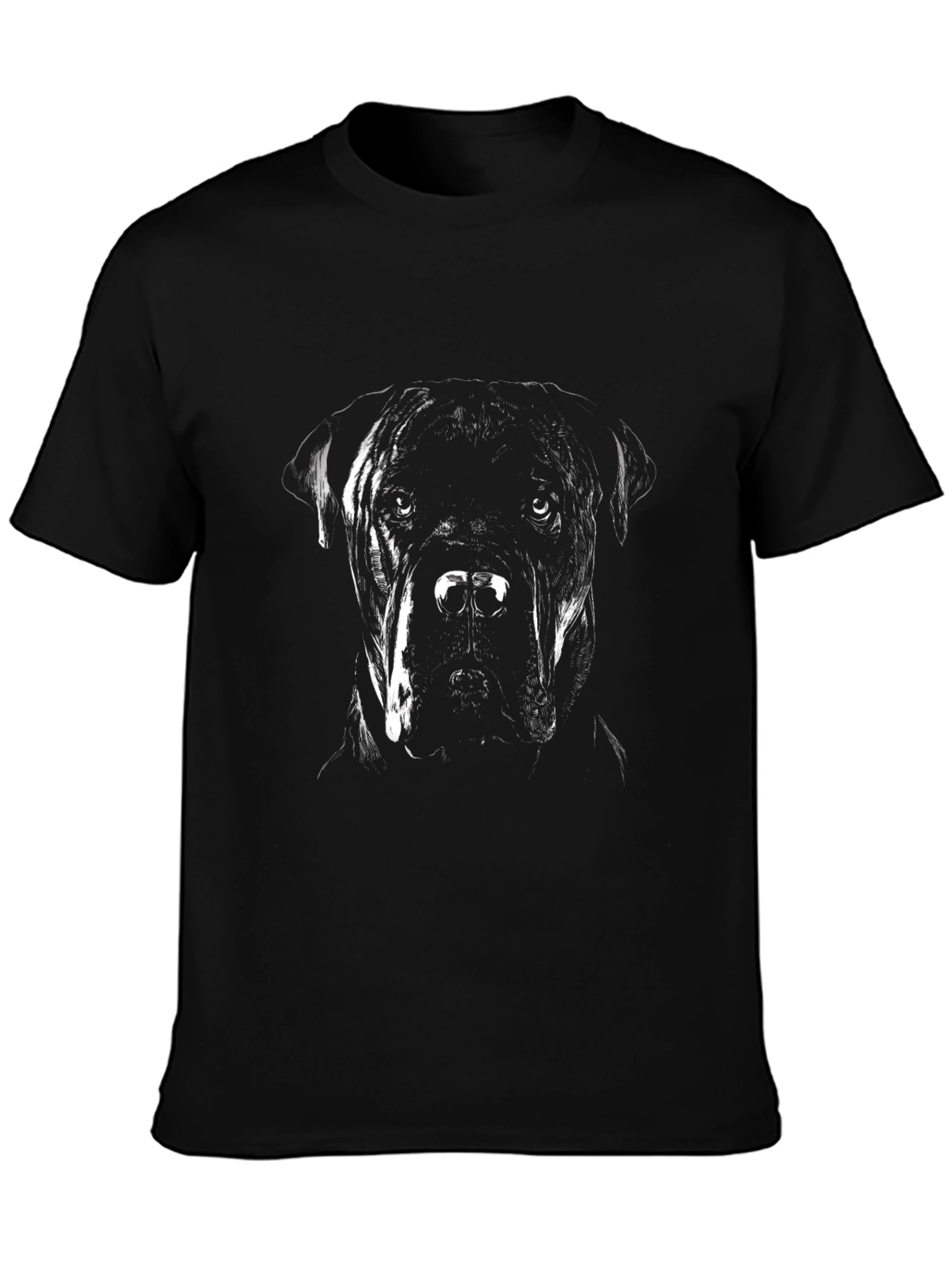 Dog Graphic Tee - Black Casual T-Shirt