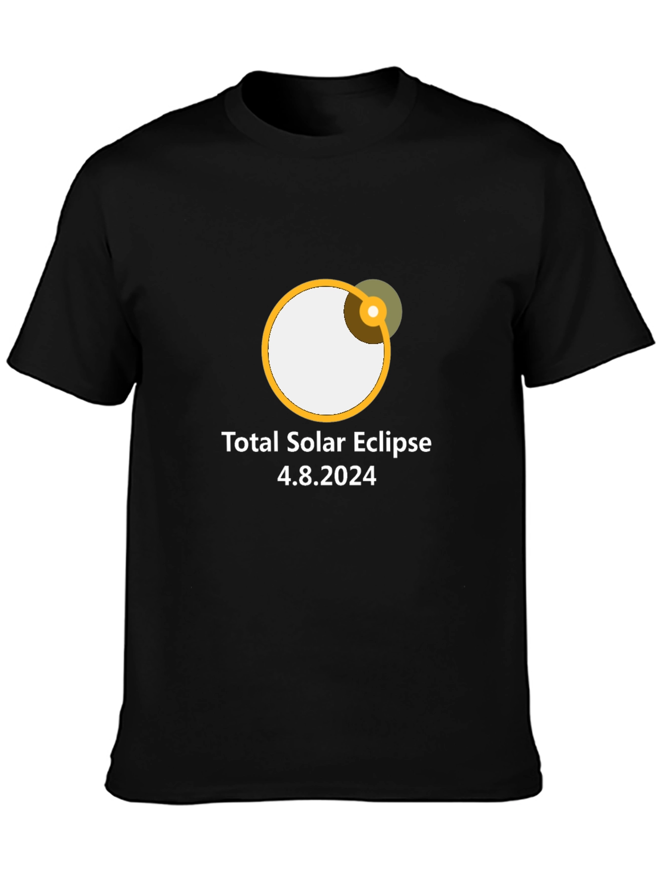 Total Solar Eclipse 2024 Black T-Shirt