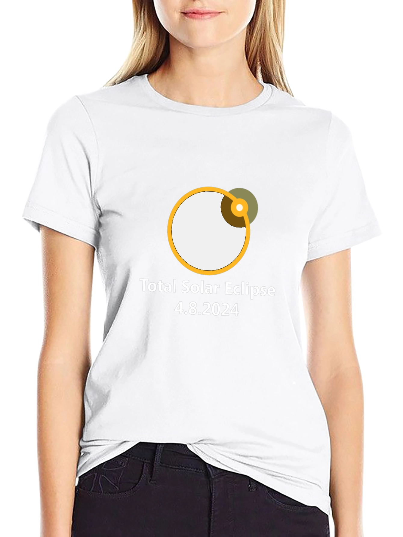 Total Solar Eclipse 2024 Black T-Shirt
