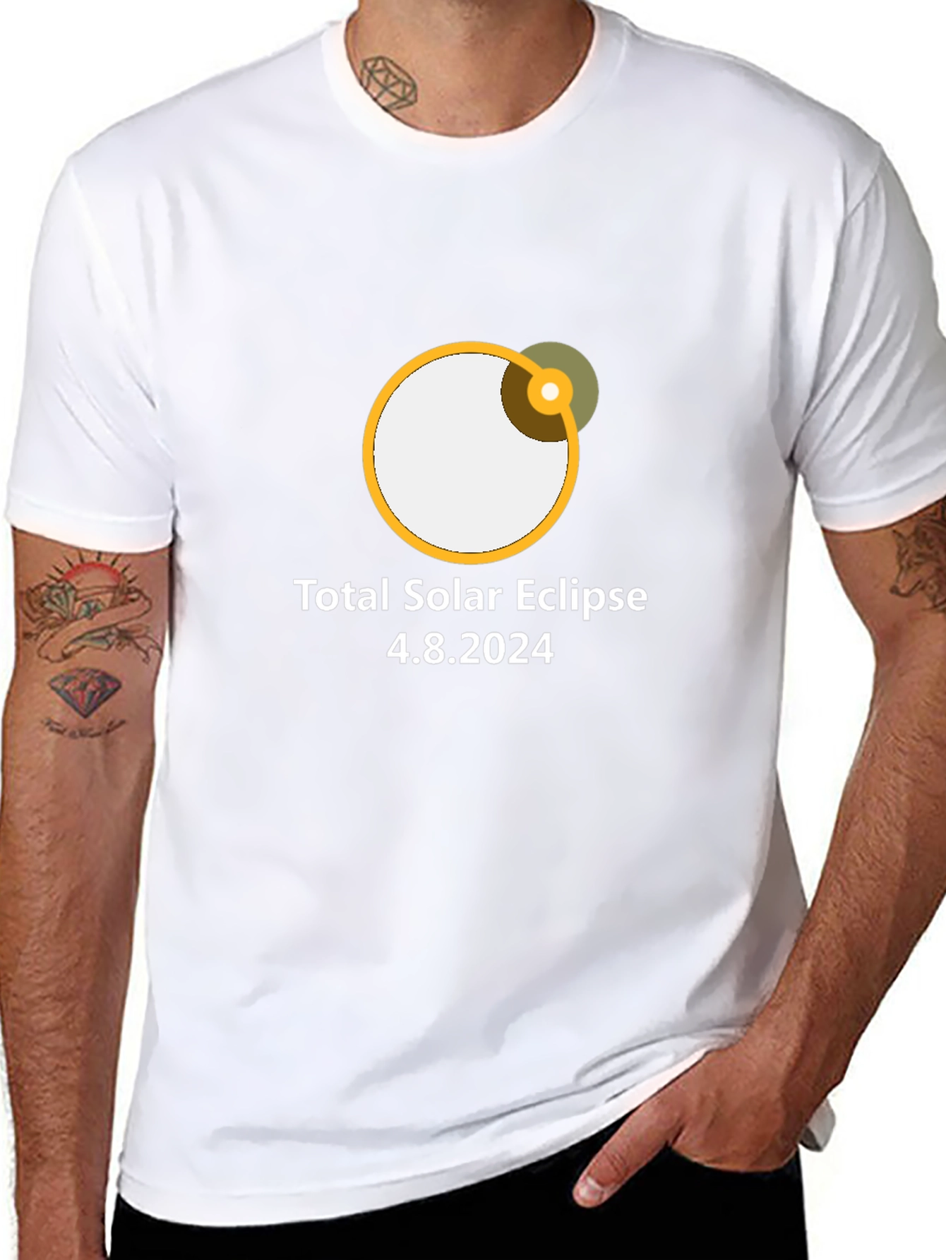 Total Solar Eclipse 2024 Black T-Shirt