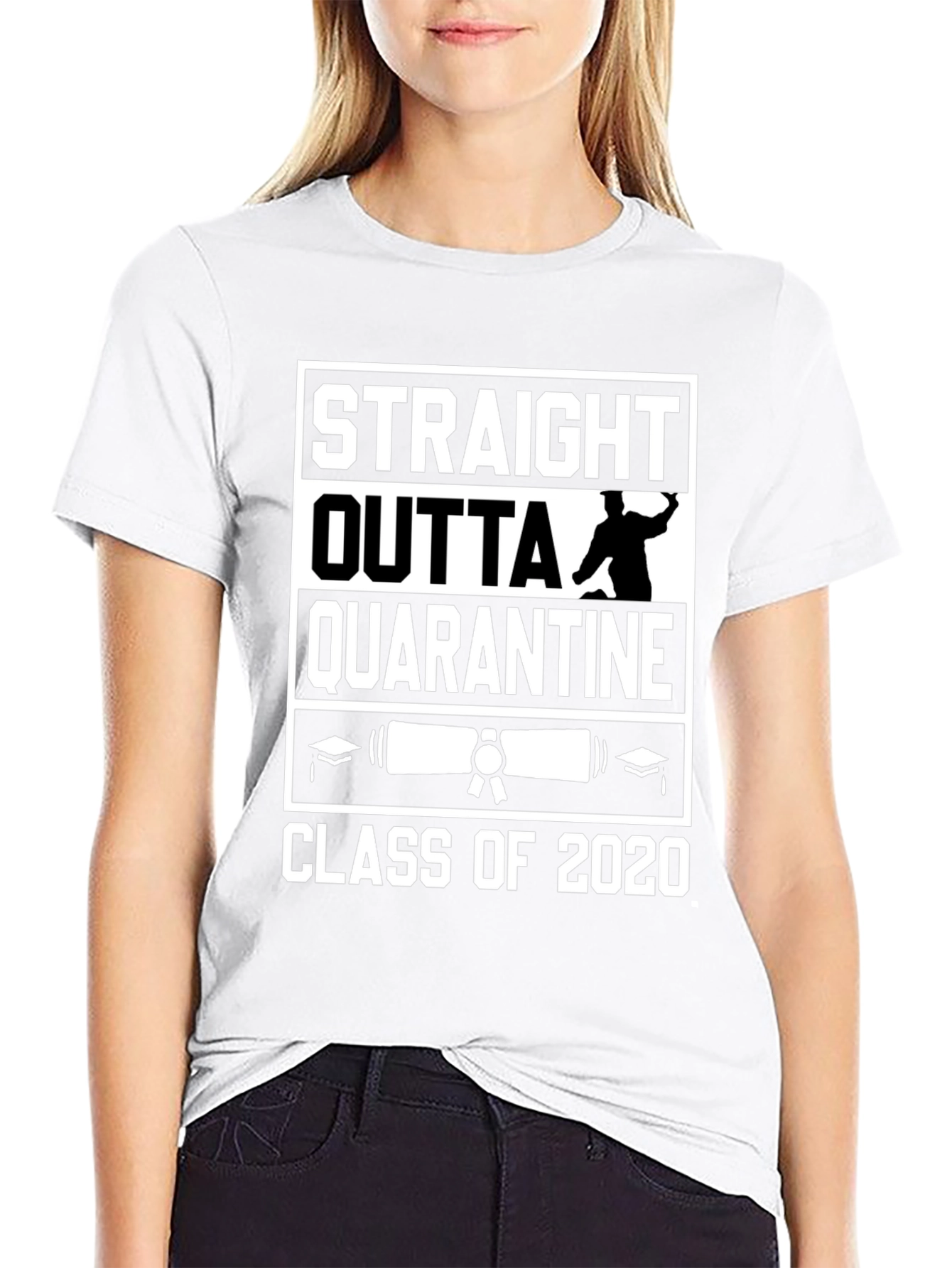 Straight Outta Quarantine Class of 2020 Graduation T-Shirt