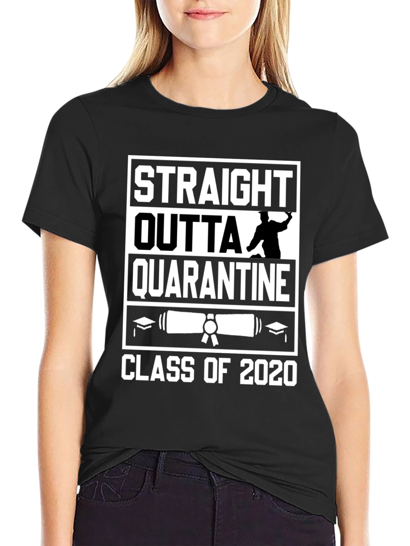 Straight Outta Quarantine Class of 2020 Graduation T-Shirt