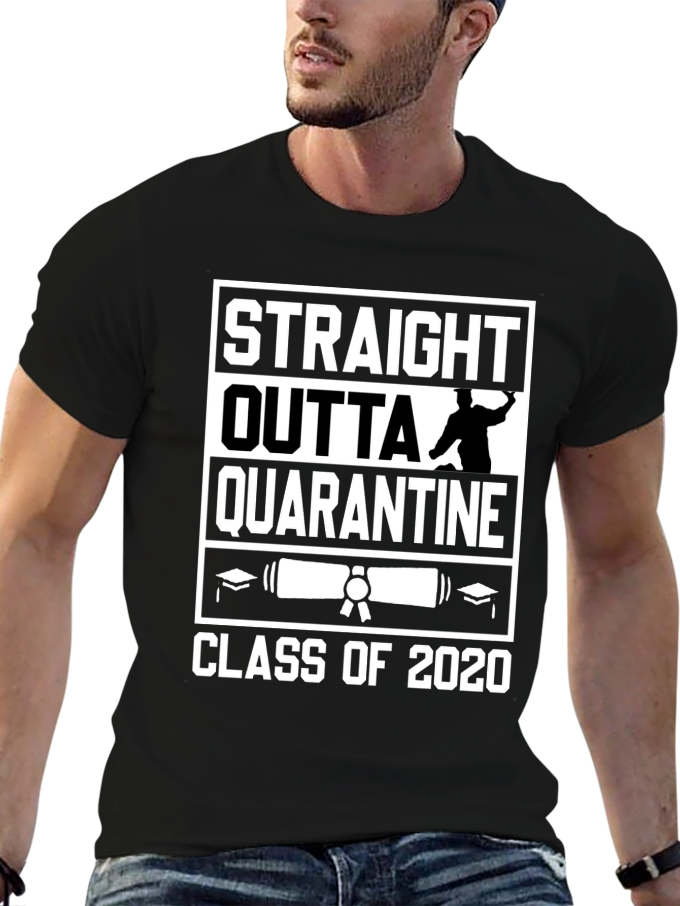 Straight Outta Quarantine Class of 2020 Graduation T-Shirt