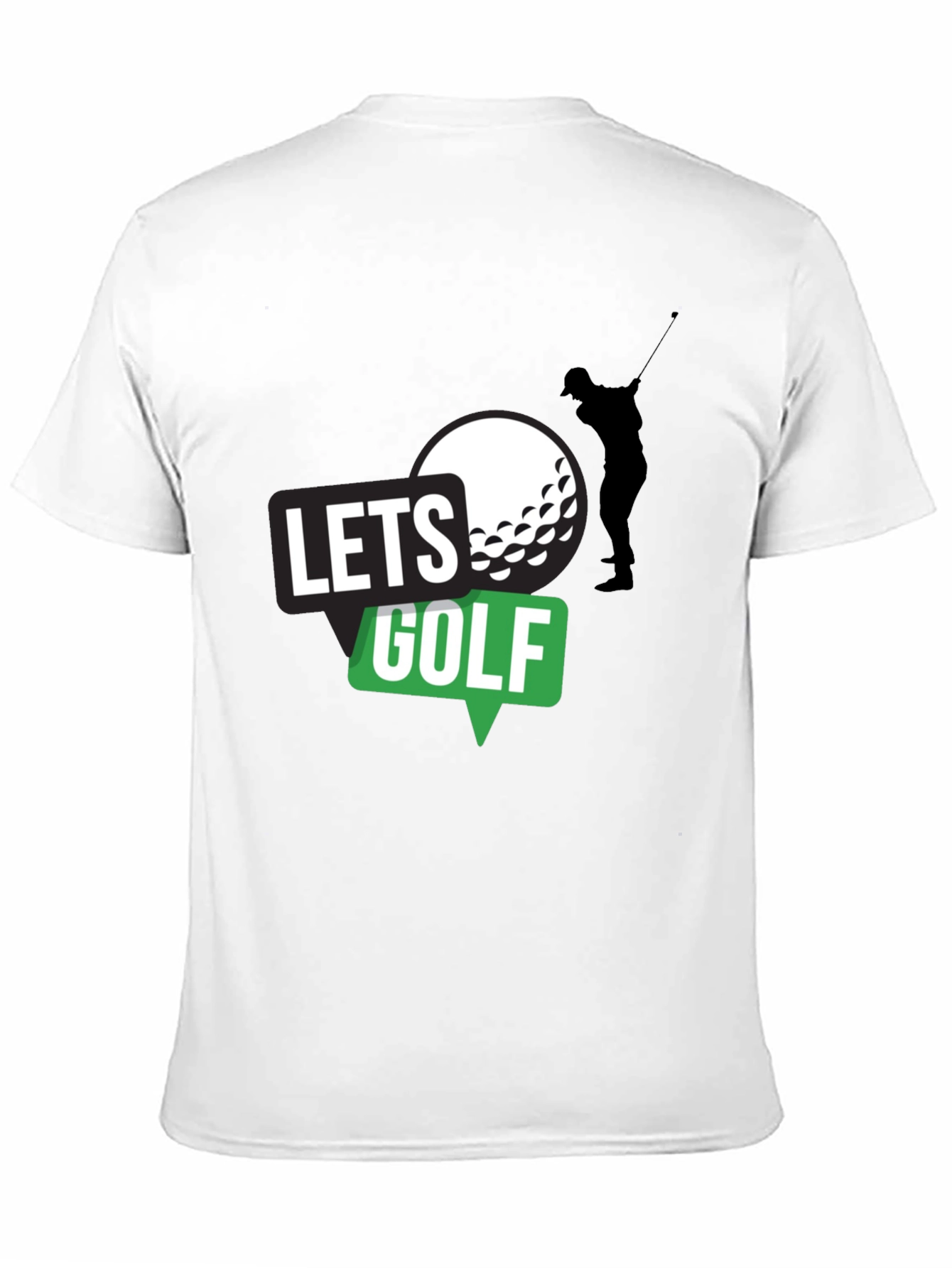 Lets Golf! Mens Black Graphic Tee