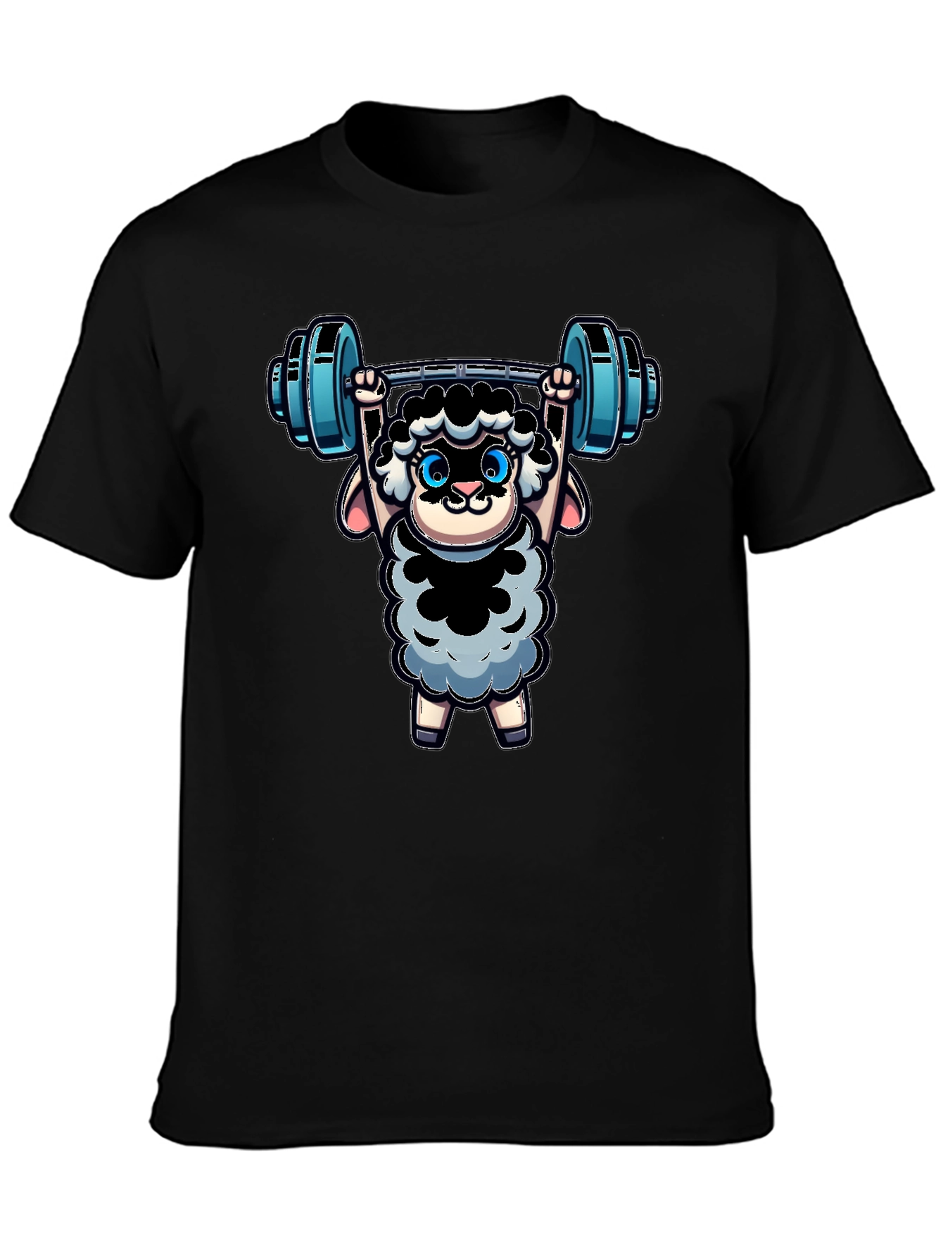Weightlifting Sheep T-Shirt - Black