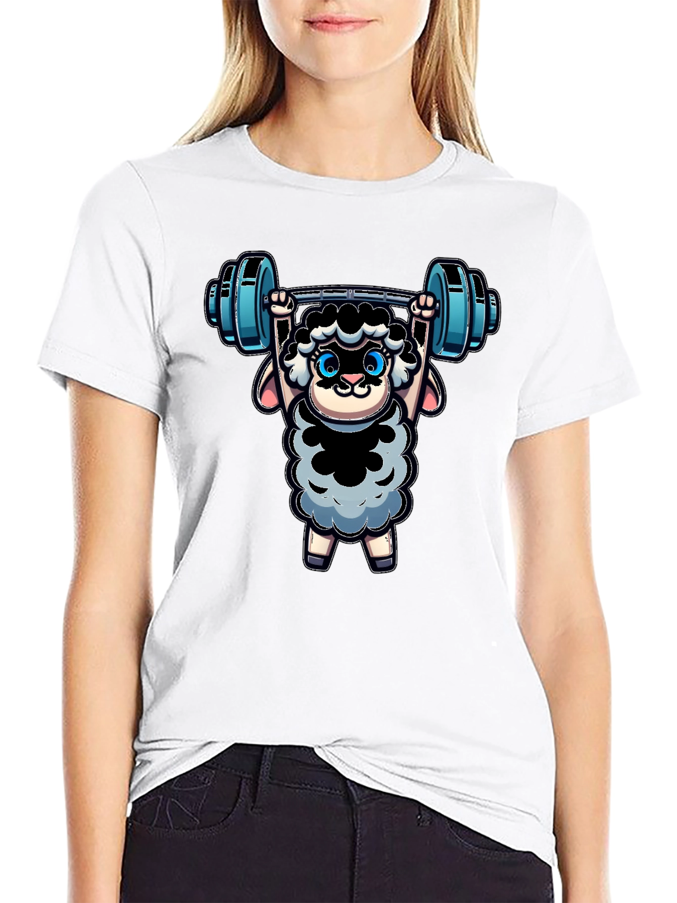 Weightlifting Sheep T-Shirt - Black