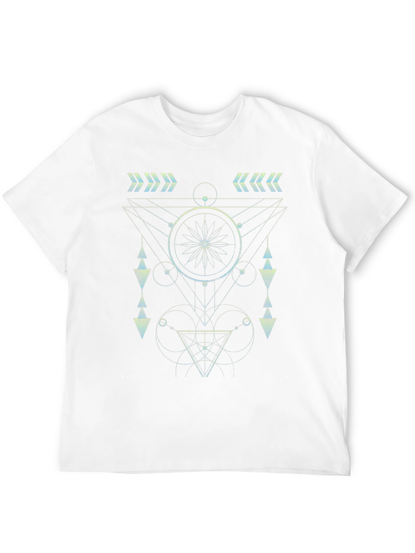 Geometric Pattern Black T-Shirt
