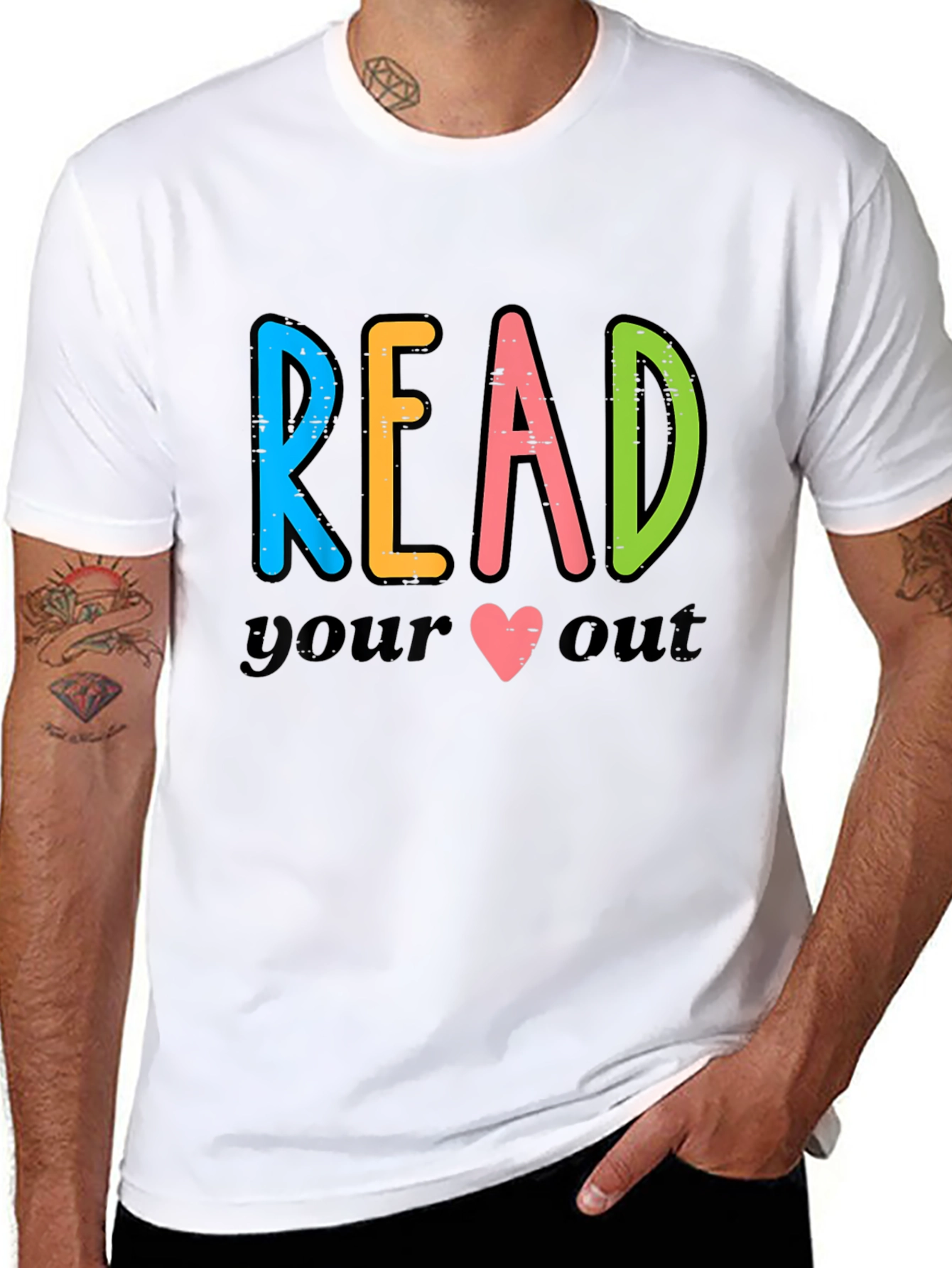 Read Your Heart Out Black Graphic Tee