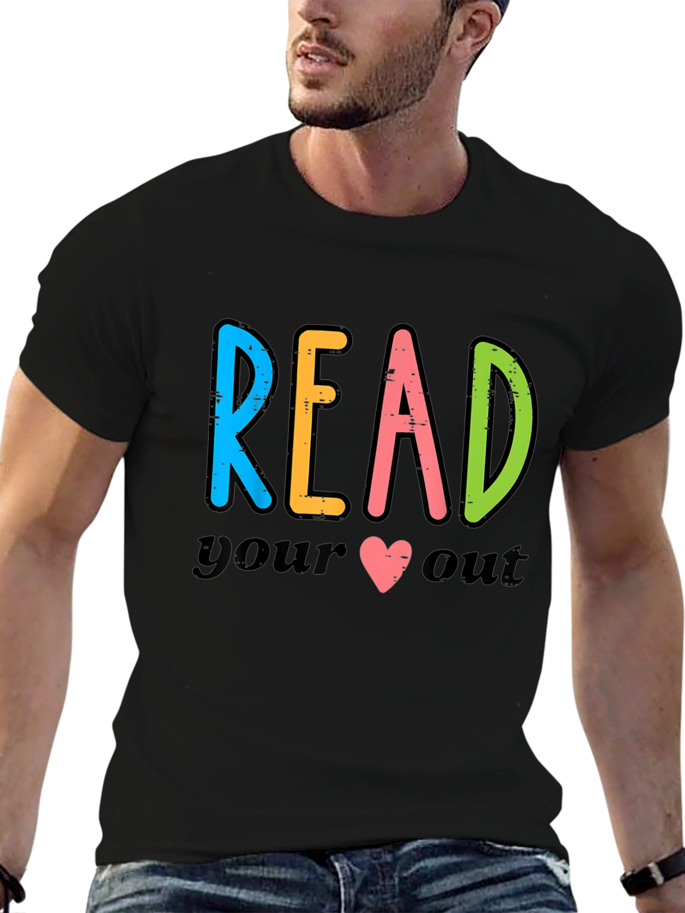 Read Your Heart Out Black Graphic Tee