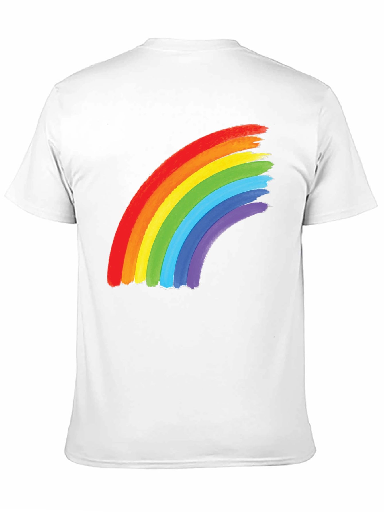 Rainbow Graphic Tee - Black Cotton Blend Shirt
