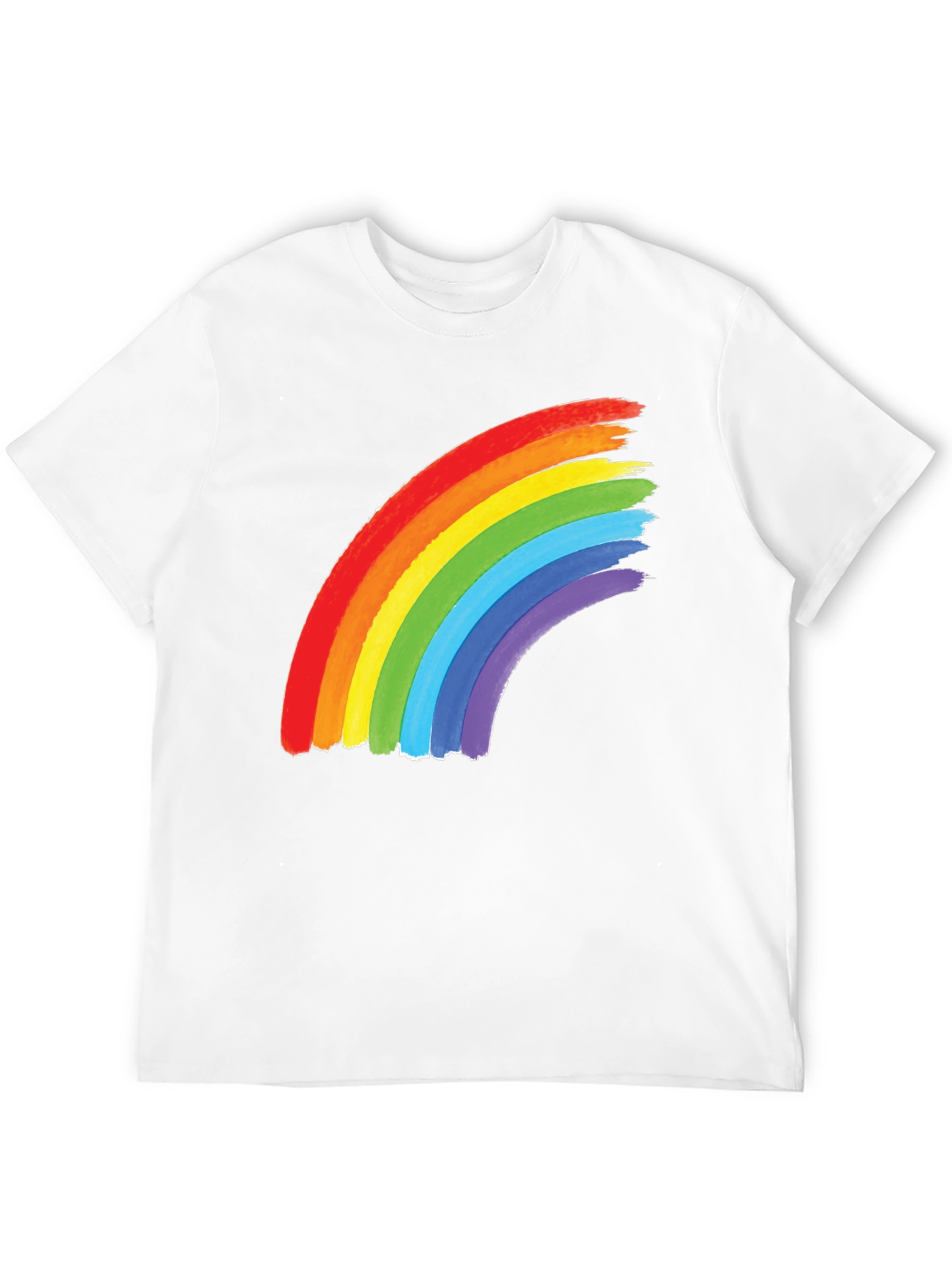 Rainbow Graphic Tee - Black Cotton Blend Shirt