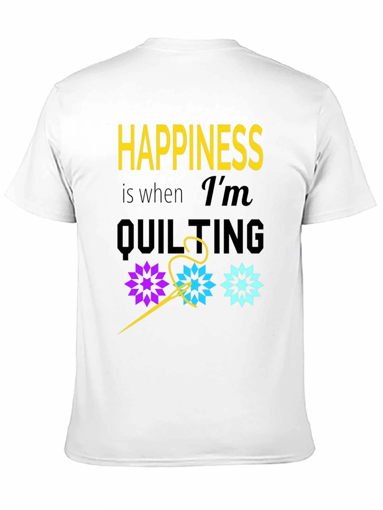Happiness is Quilting Black T-Shirt