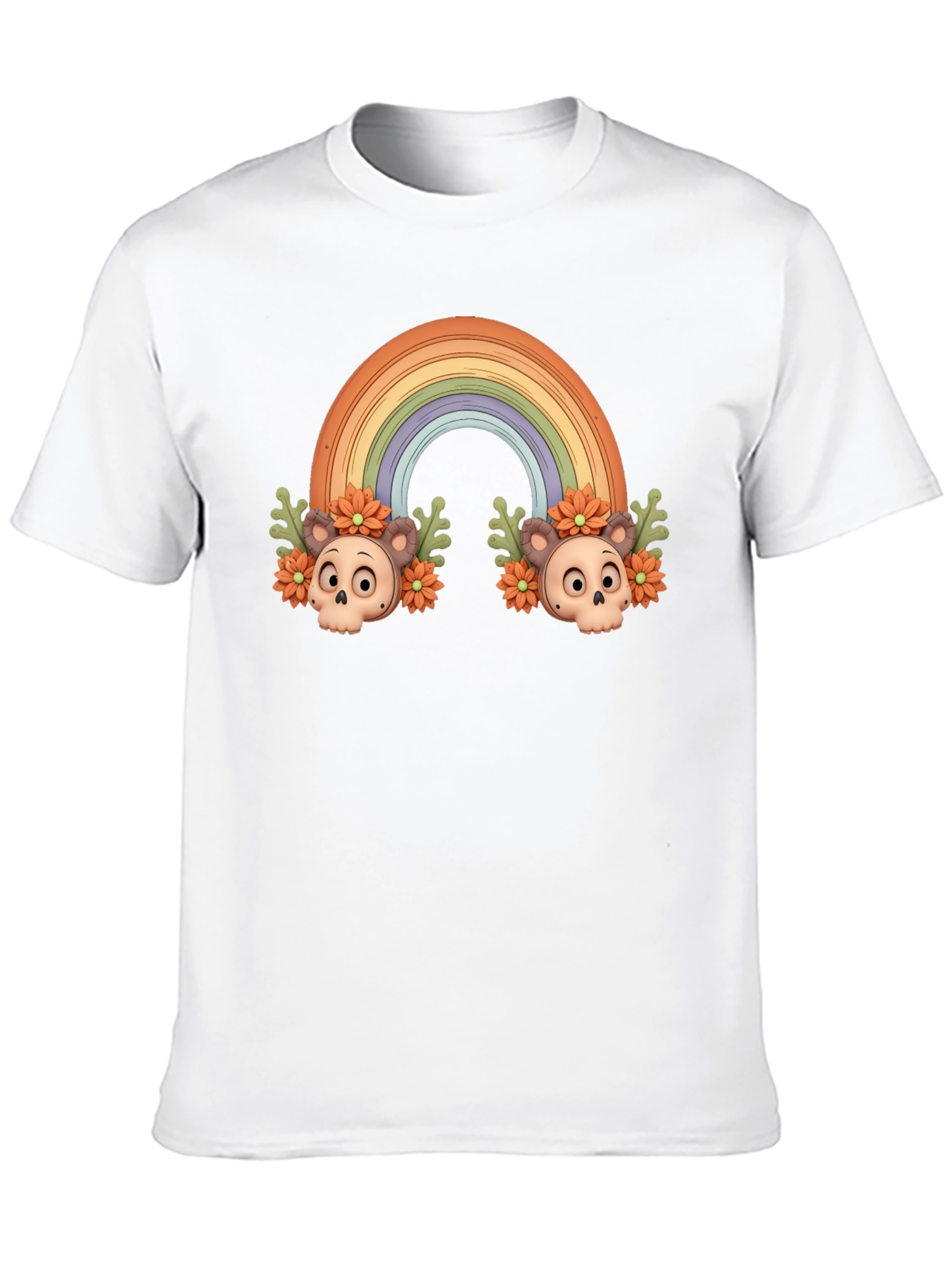 Rainbow Skull T-Shirt - Mens Graphic Tee