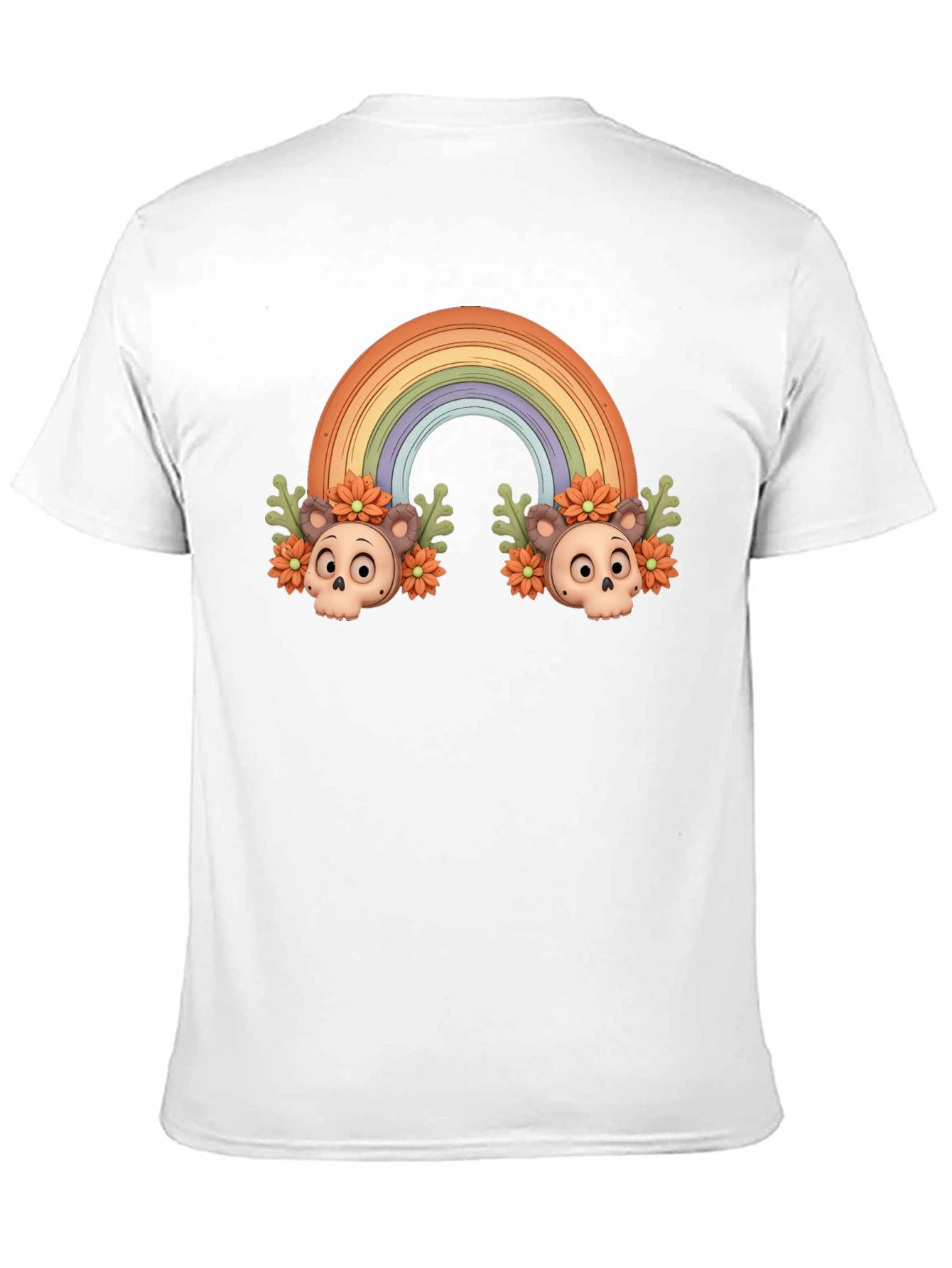 Rainbow Skull T-Shirt - Mens Graphic Tee