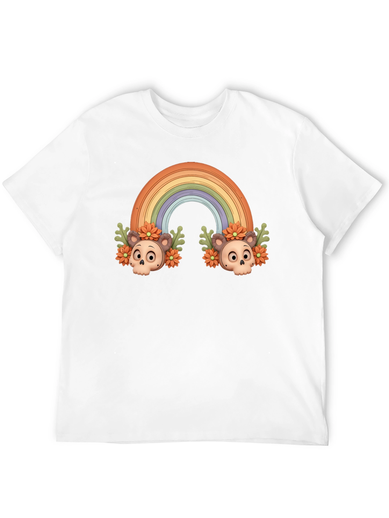 Rainbow Skull T-Shirt - Mens Graphic Tee