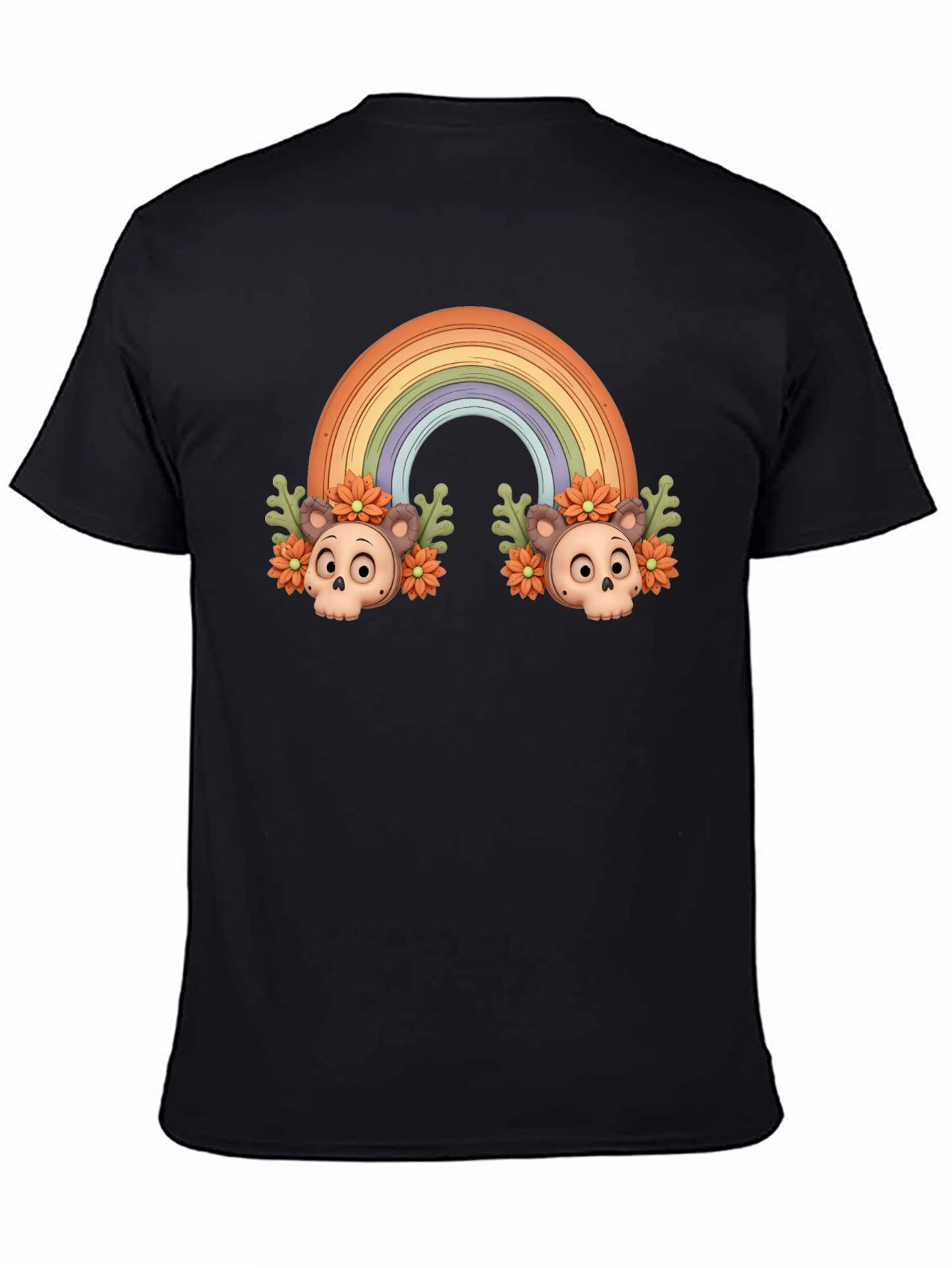 Rainbow Skull T-Shirt - Mens Graphic Tee