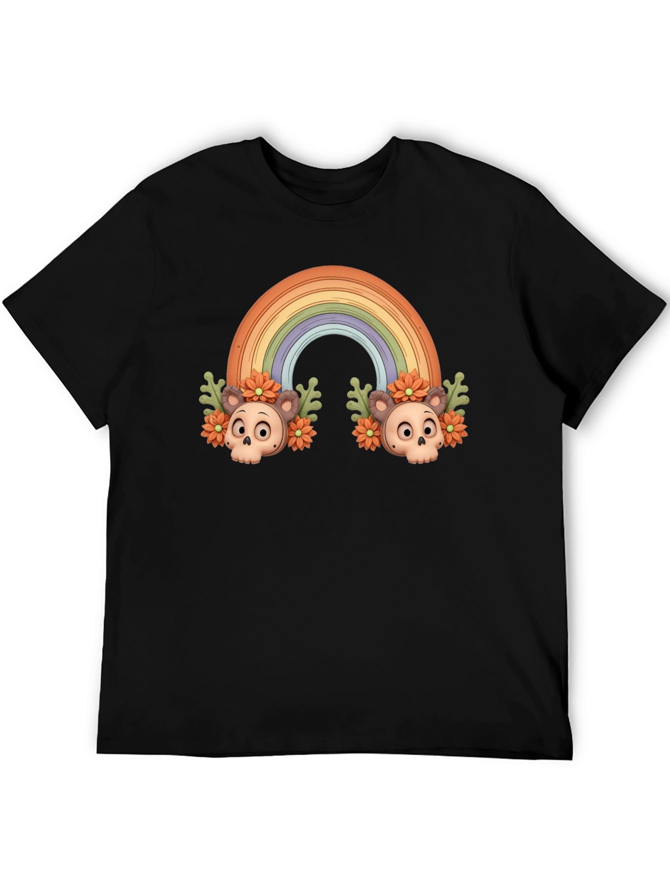 Rainbow Skull T-Shirt - Mens Graphic Tee