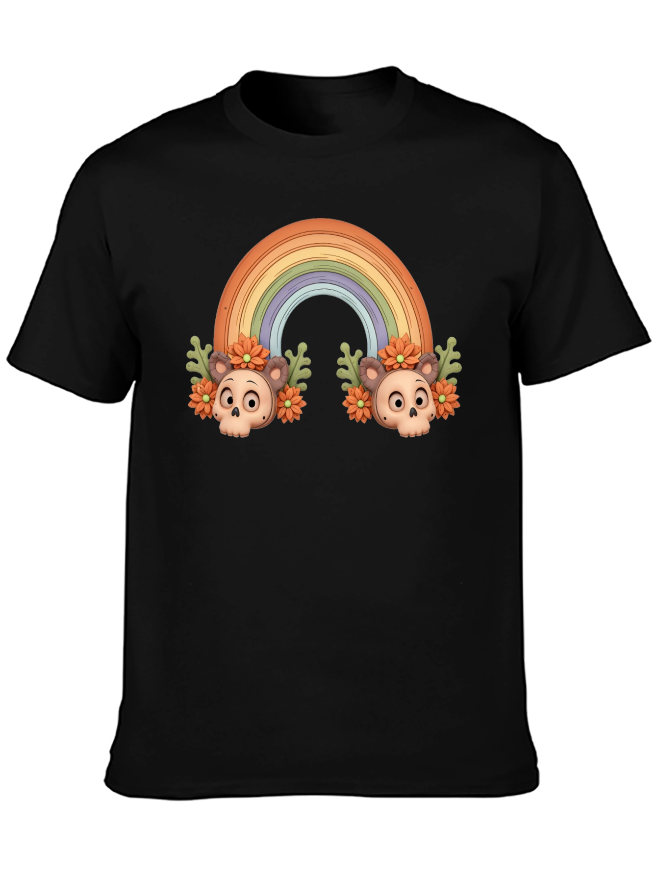 Rainbow Skull T-Shirt - Mens Graphic Tee
