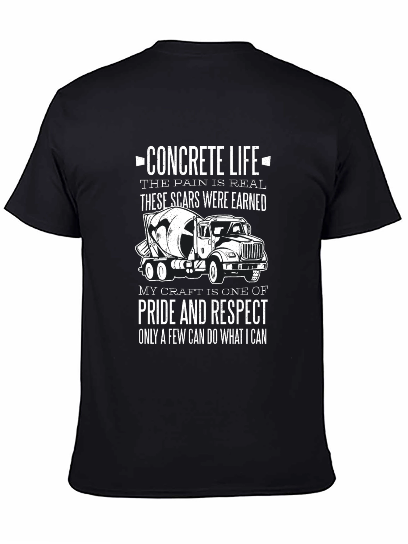 Concrete Life T-Shirt: Pain is Real Scars Earned