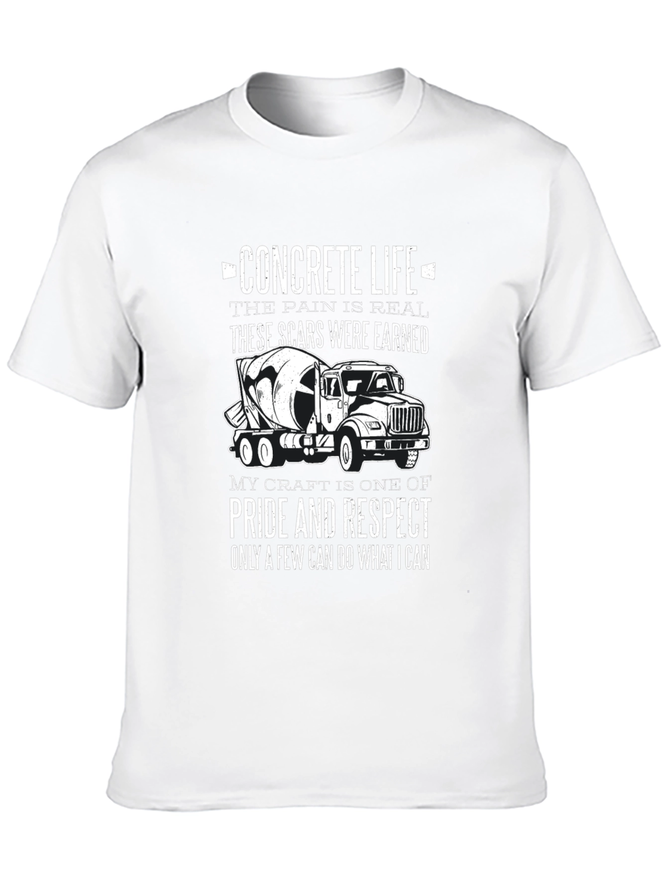 Concrete Life T-Shirt: Pain is Real Scars Earned