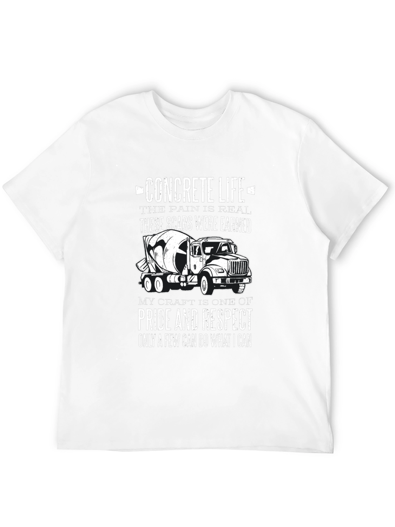 Concrete Life T-Shirt: Pain is Real Scars Earned