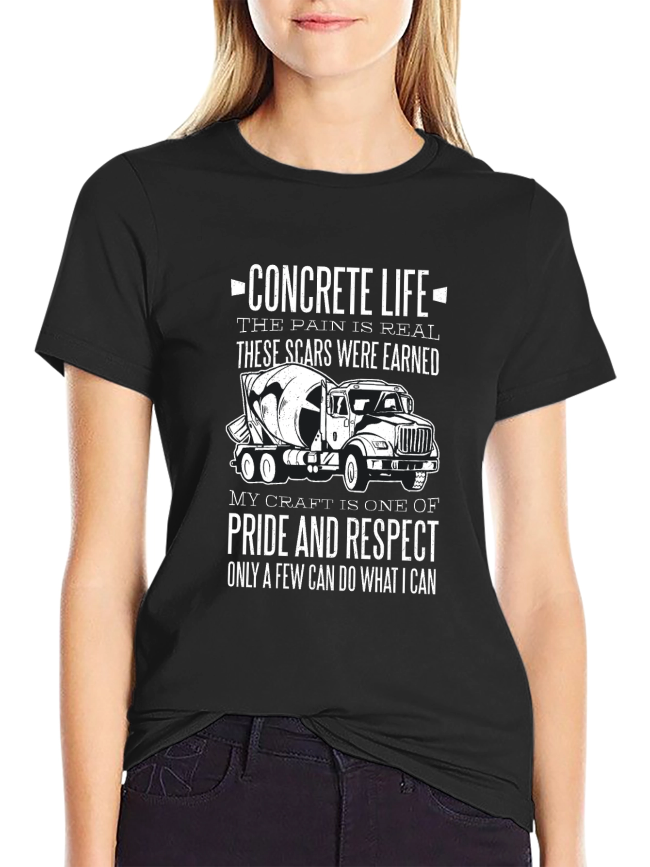Concrete Life T-Shirt: Pain is Real Scars Earned