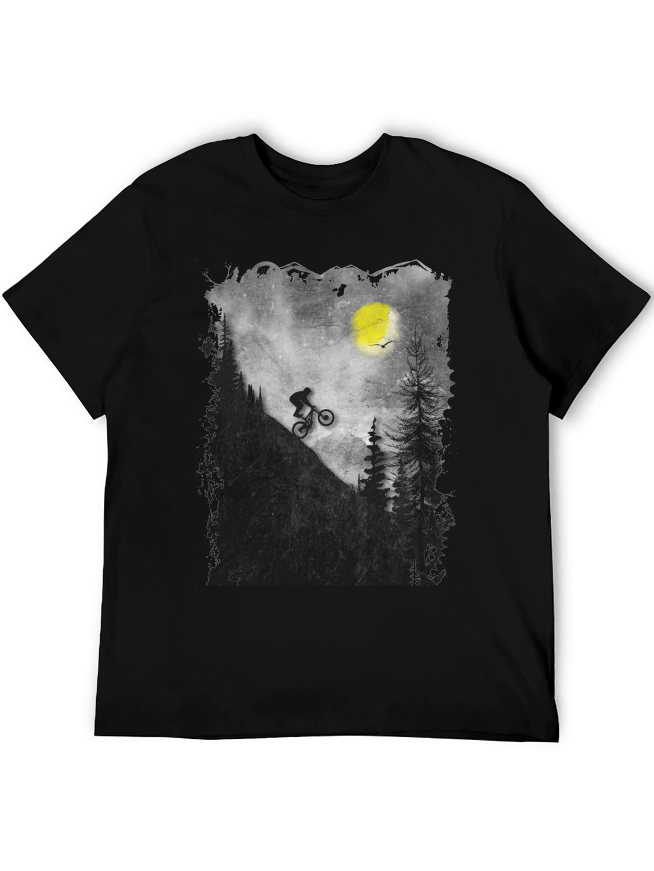Mountain Biker Silhouette Graphic Tee