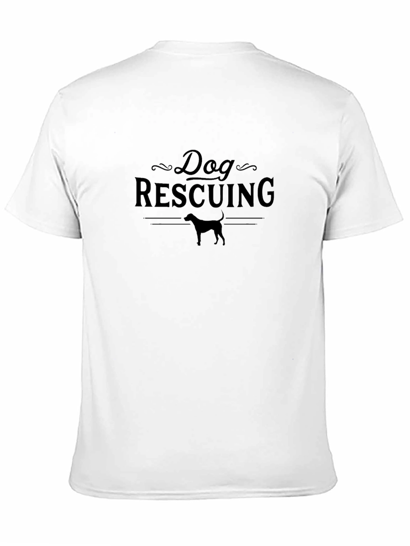 Dog Rescuing Black T-Shirt - Pet Lover Tee