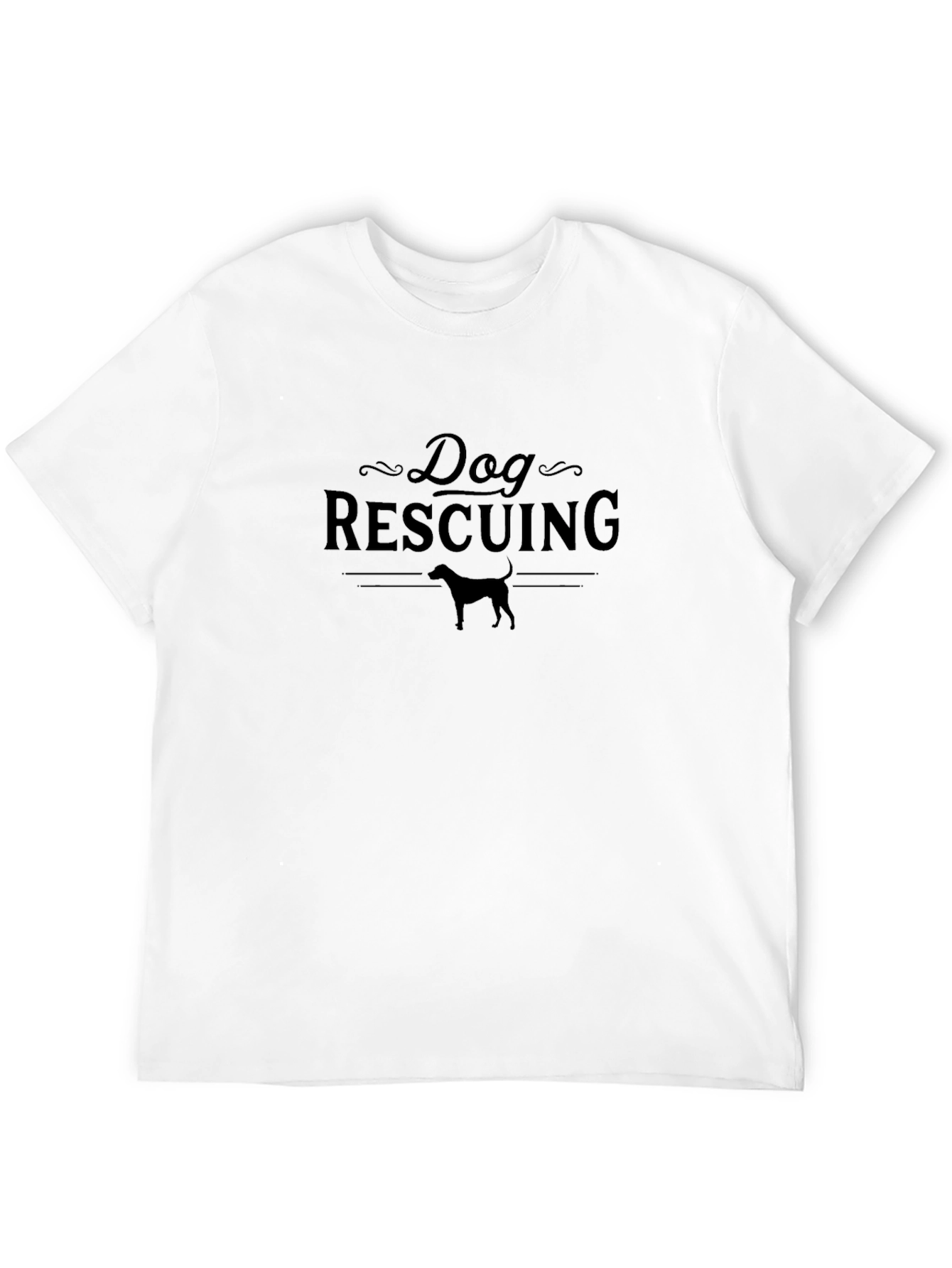 Dog Rescuing Black T-Shirt - Pet Lover Tee