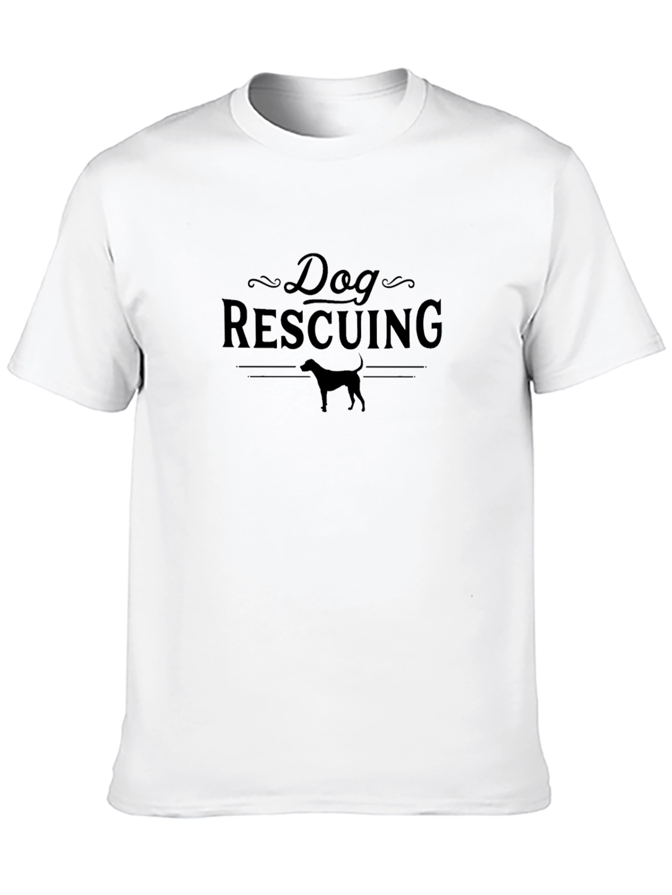 Dog Rescuing Black T-Shirt - Pet Lover Tee