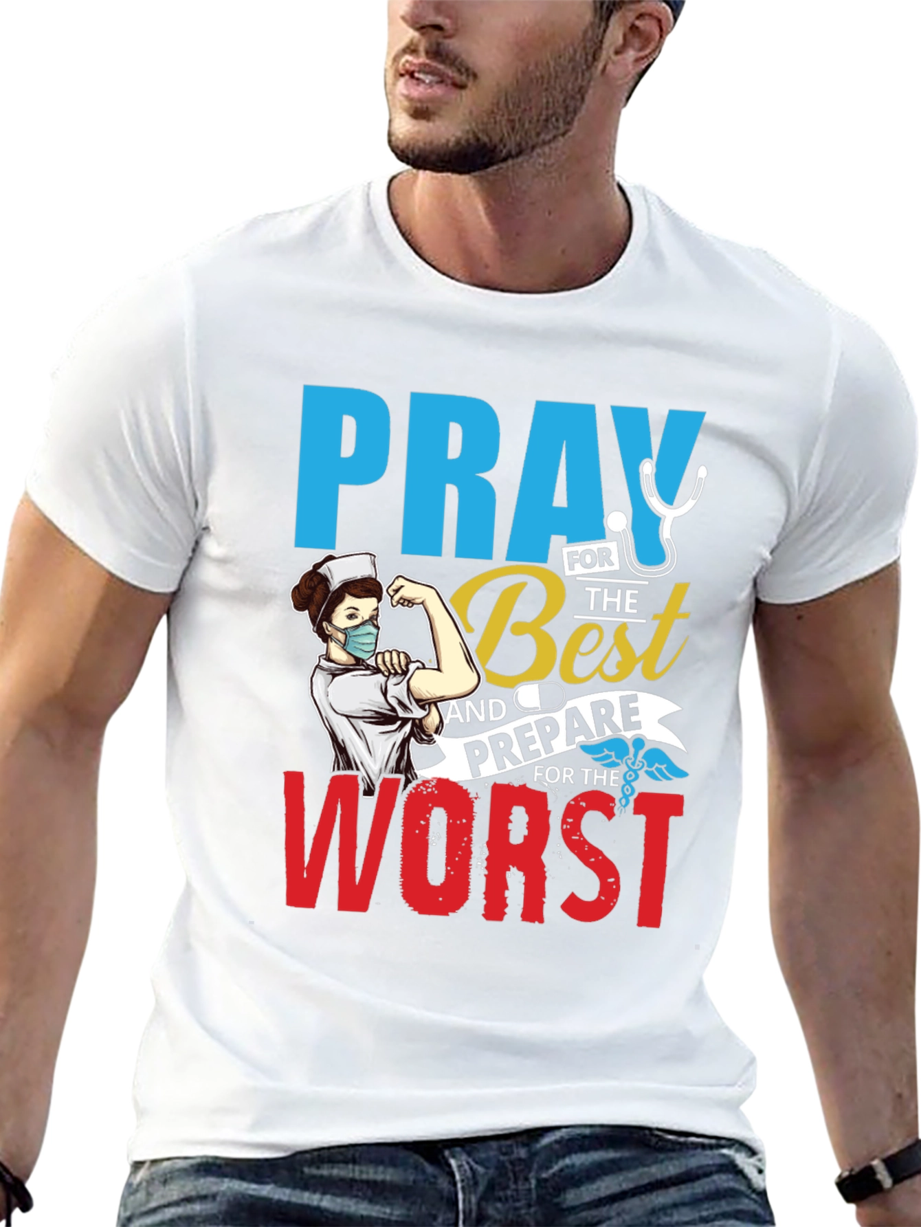 Pray for the Best Nurse T-Shirt