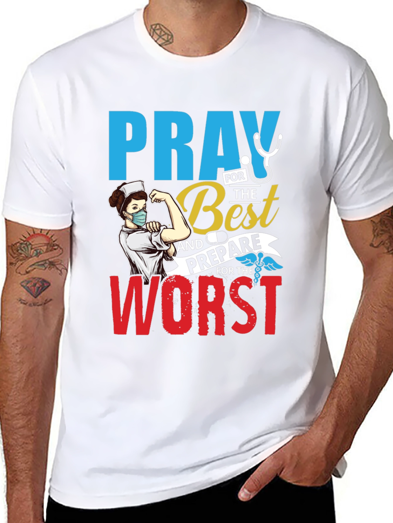 Pray for the Best Nurse T-Shirt