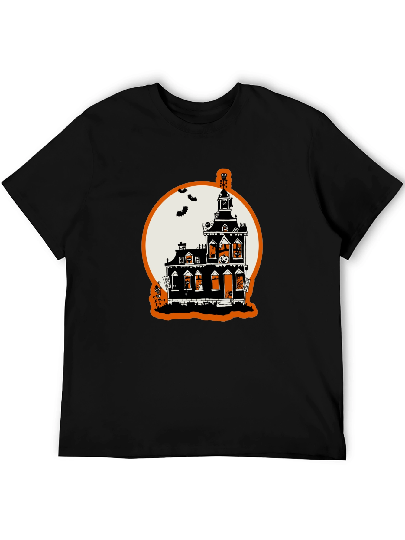 Halloween Spooky Haunted House Graphic T-Shirt