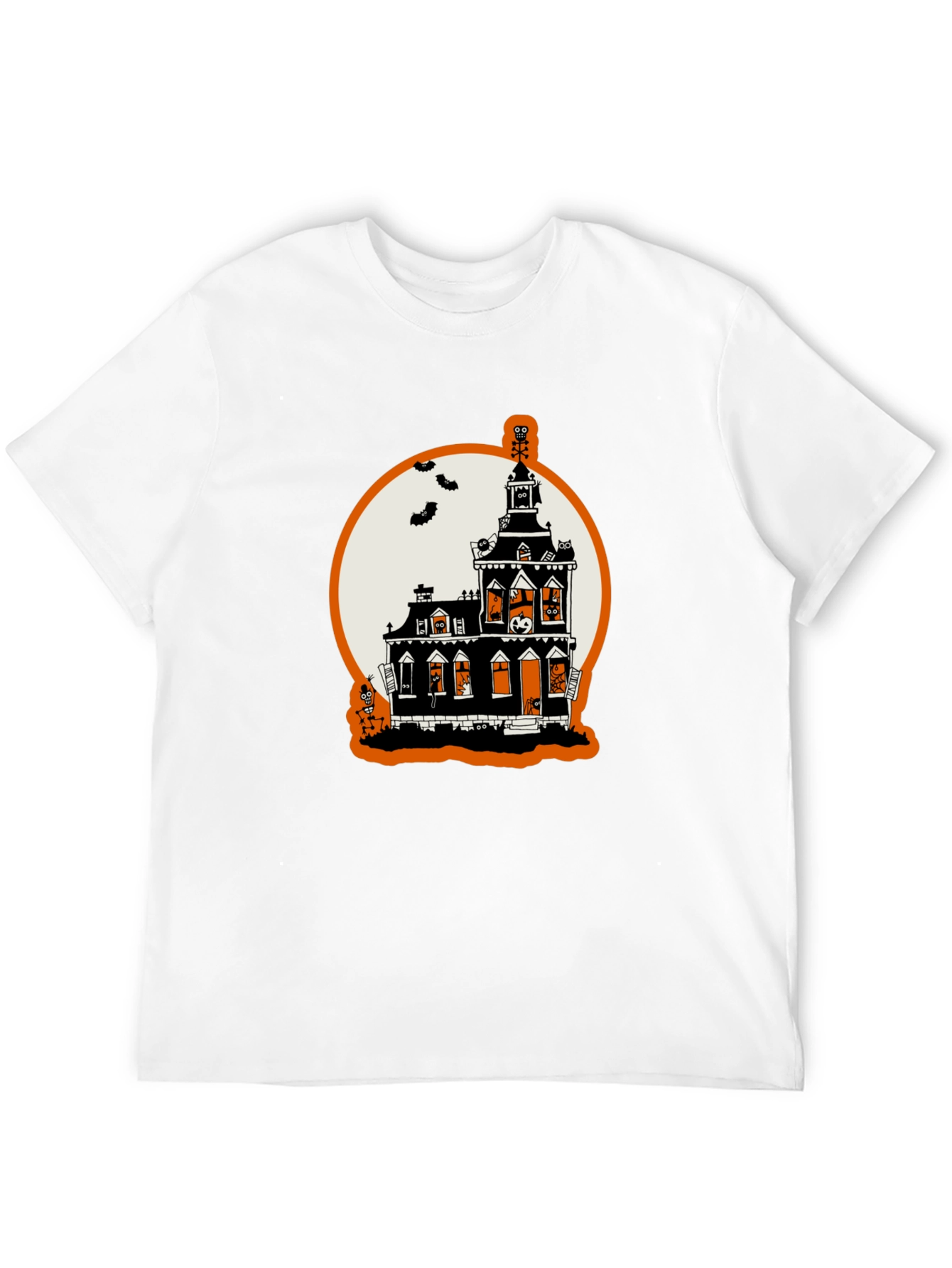 Halloween Spooky Haunted House Graphic T-Shirt
