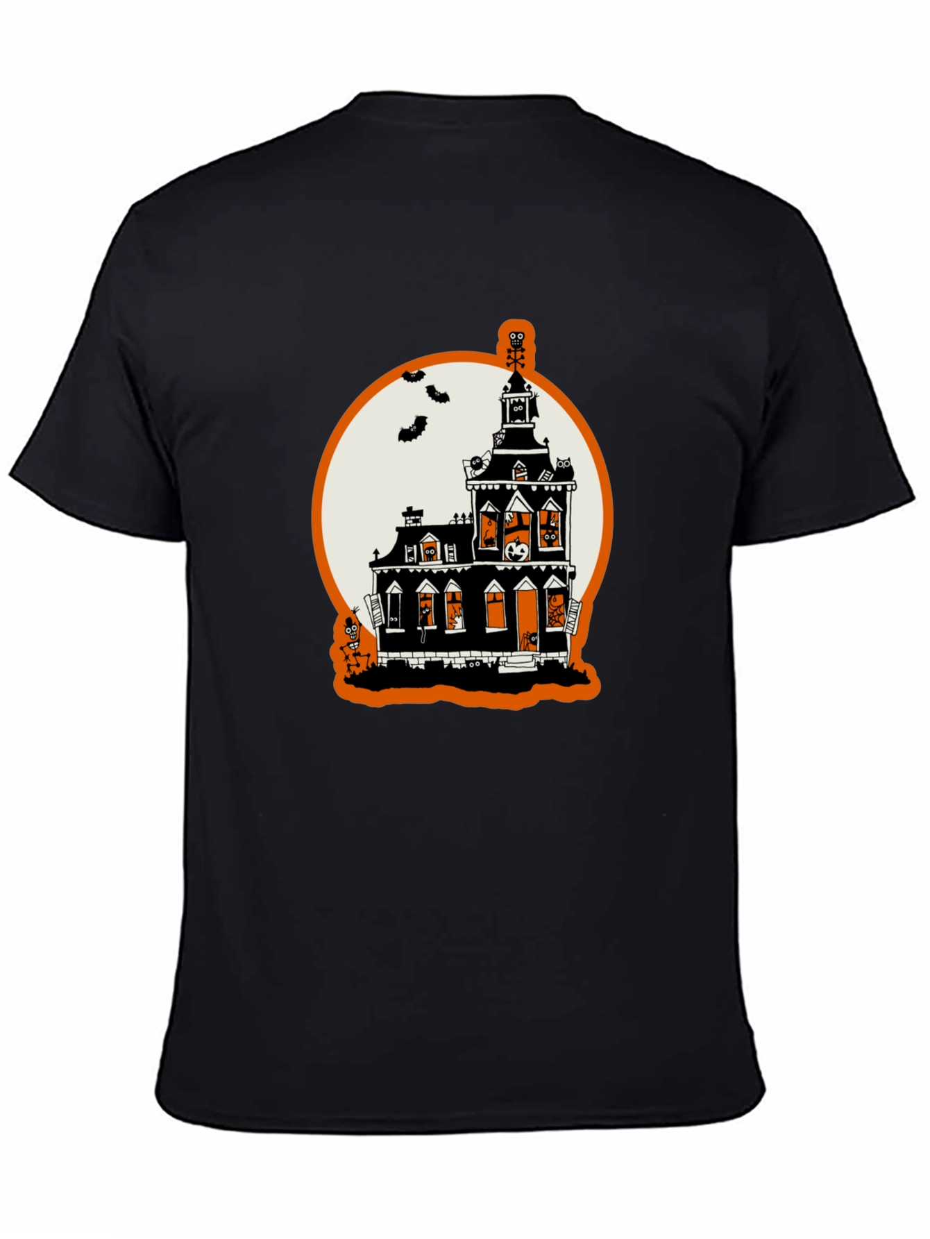 Halloween Spooky Haunted House Graphic T-Shirt