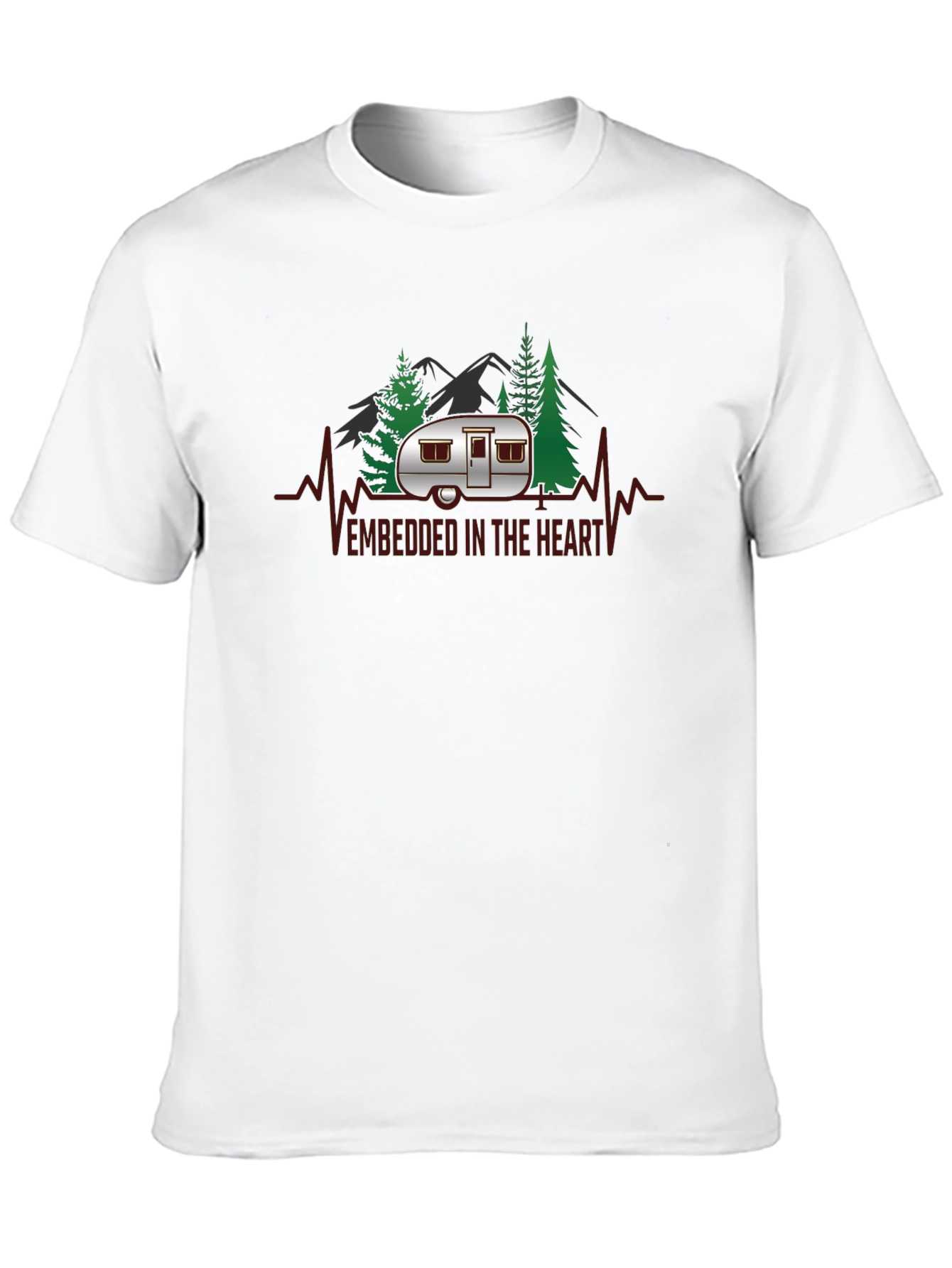 Camping Heartbeat Graphic Tee
