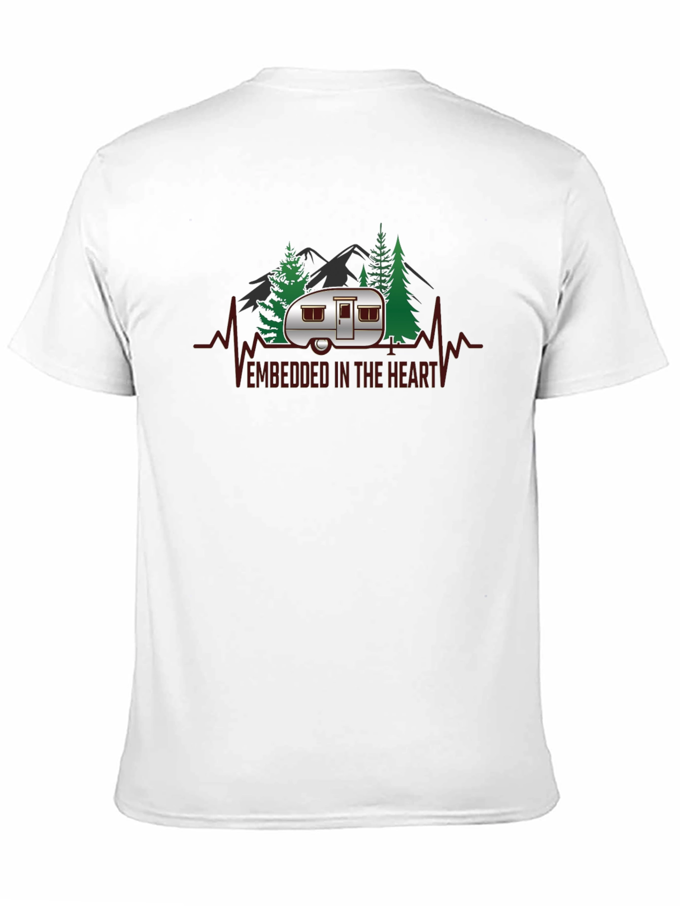 Camping Heartbeat Graphic Tee