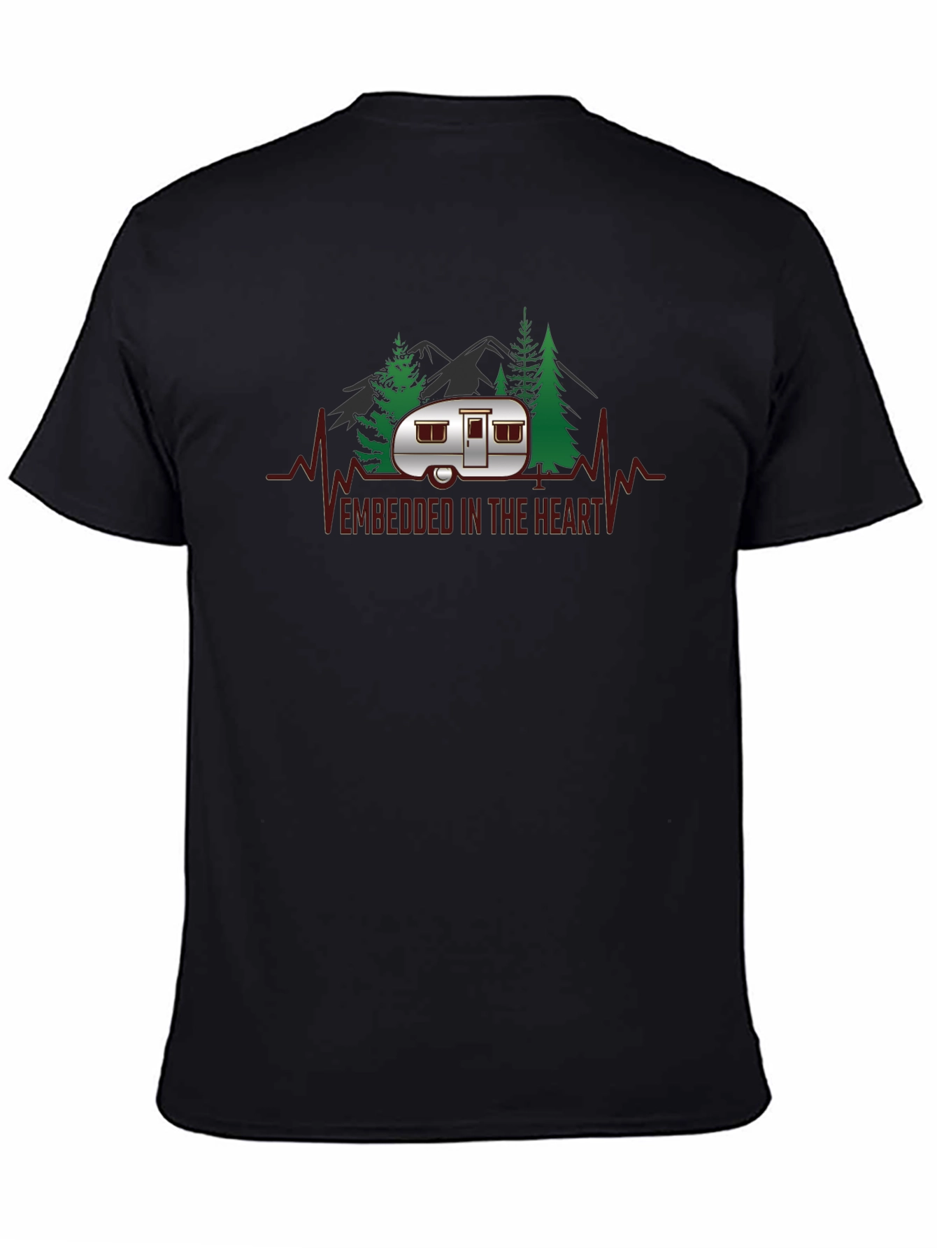 Camping Heartbeat Graphic Tee