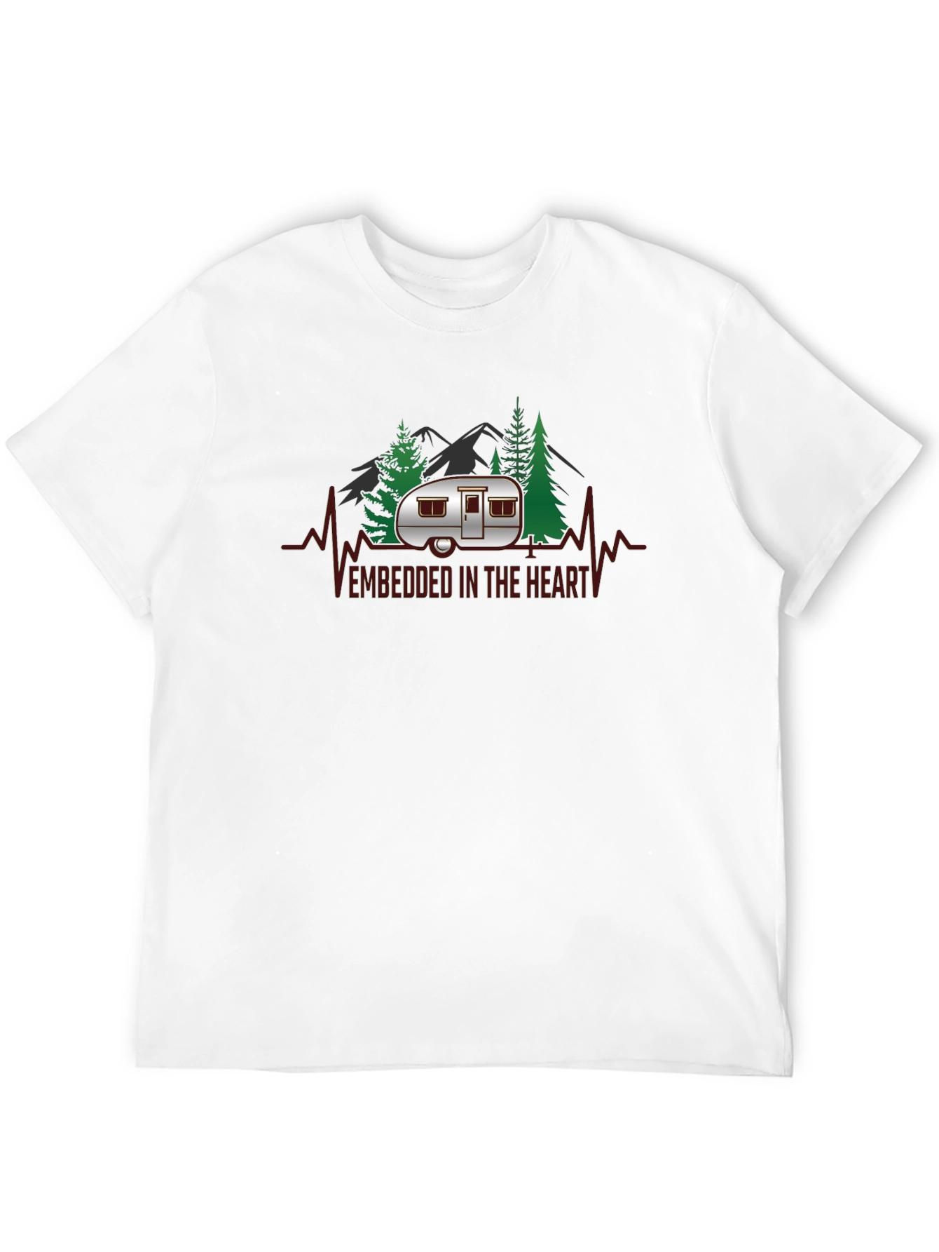 Camping Heartbeat Graphic Tee