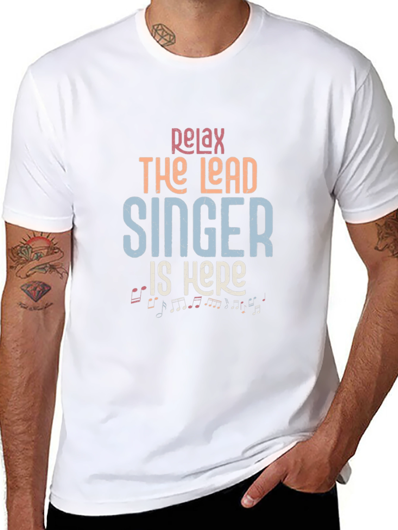 Relax the Lead Singer is Here Black T-Shirt