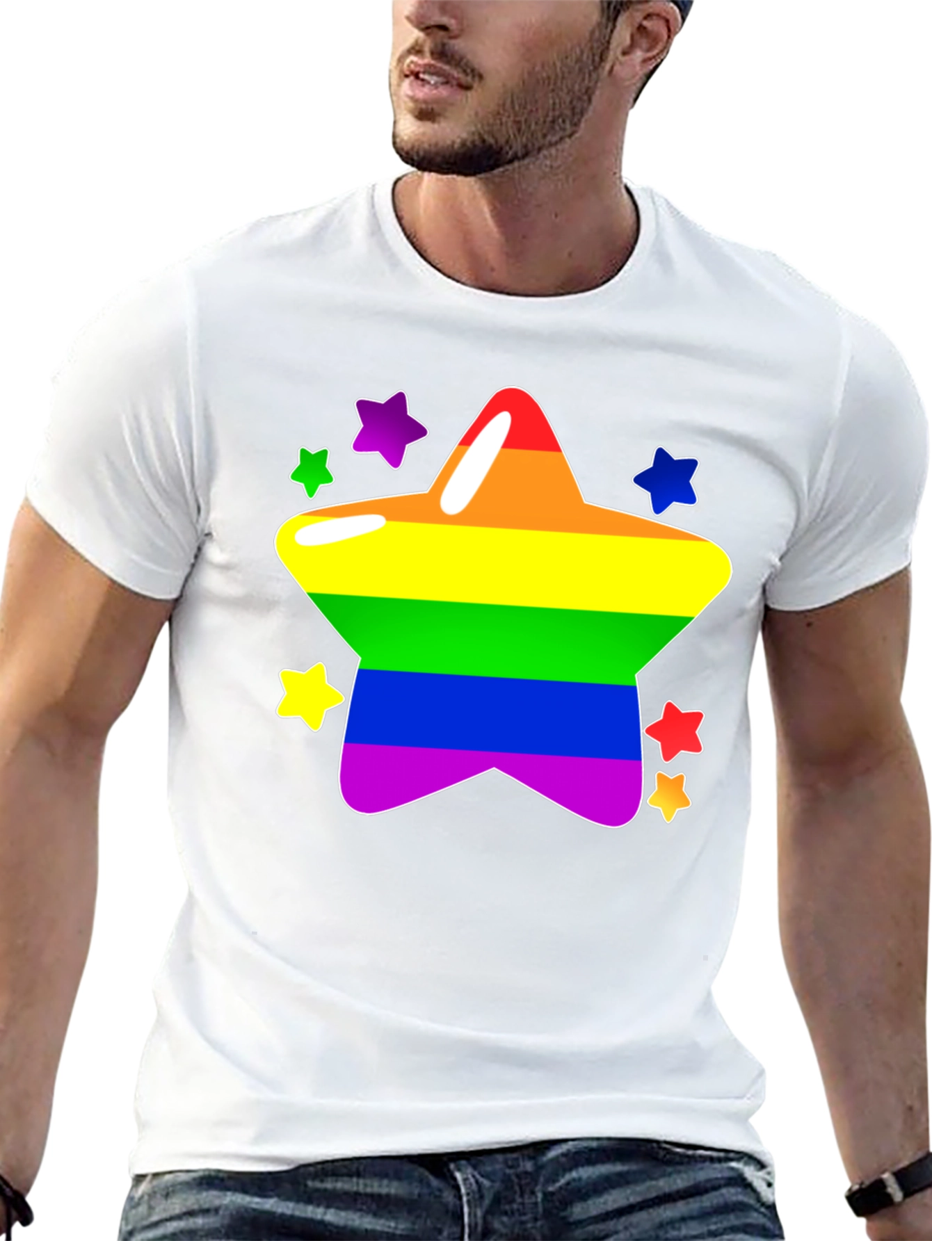 Rainbow Star Graphic Tee - Pride T-Shirt